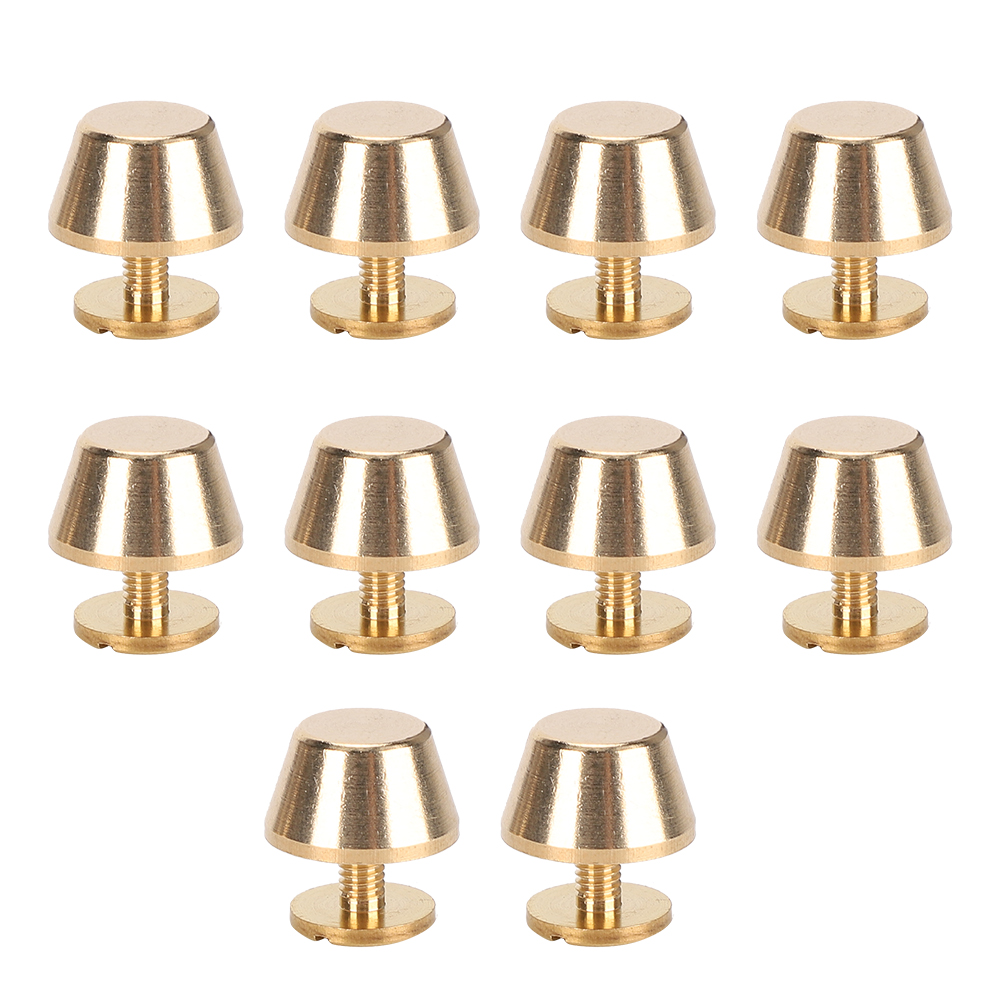 Flache Nieten Für Handtaschen, Koffer Und Lederwaren – 10er-pack, 12 Mm Nietenkopf, Messing, Handgefertigtes Leder