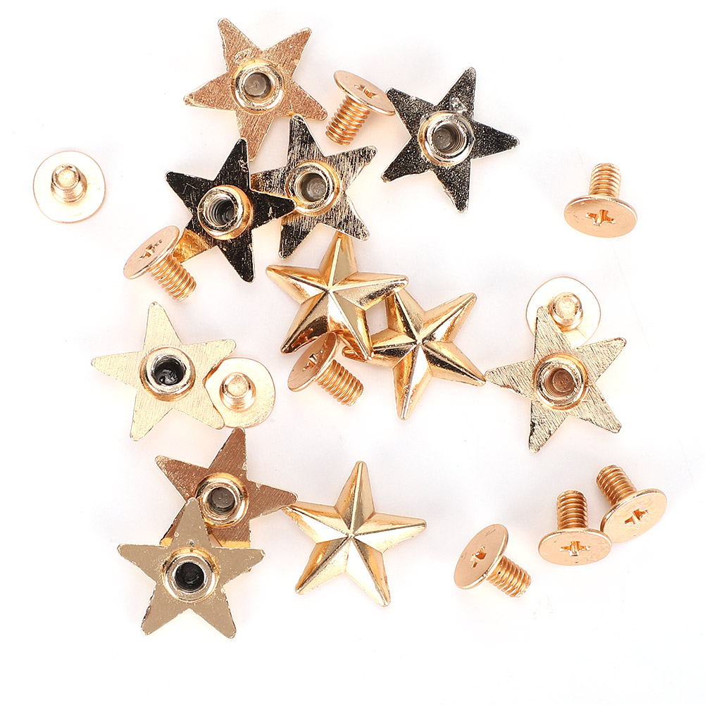 Diy-sternnieten Zur Dekoration Von Kleidung, Schuhen Und Accessoires Mit Schrauben, 14 Mm, Gold