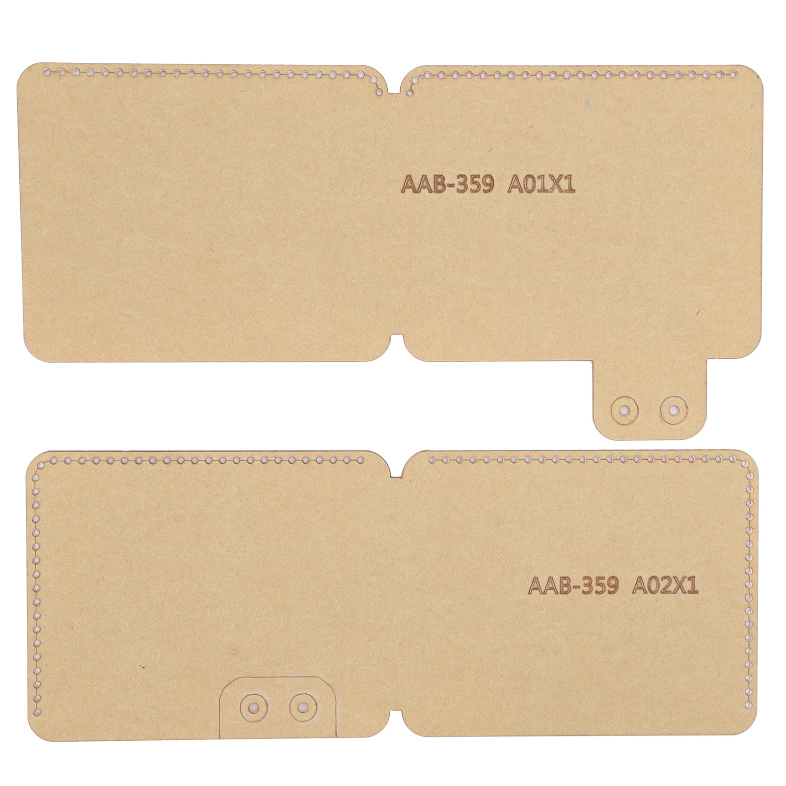 Set Mit 2 Transparenten Acryl-schablonen Für Leder, Diy-bastelwerkzeug Aab359
