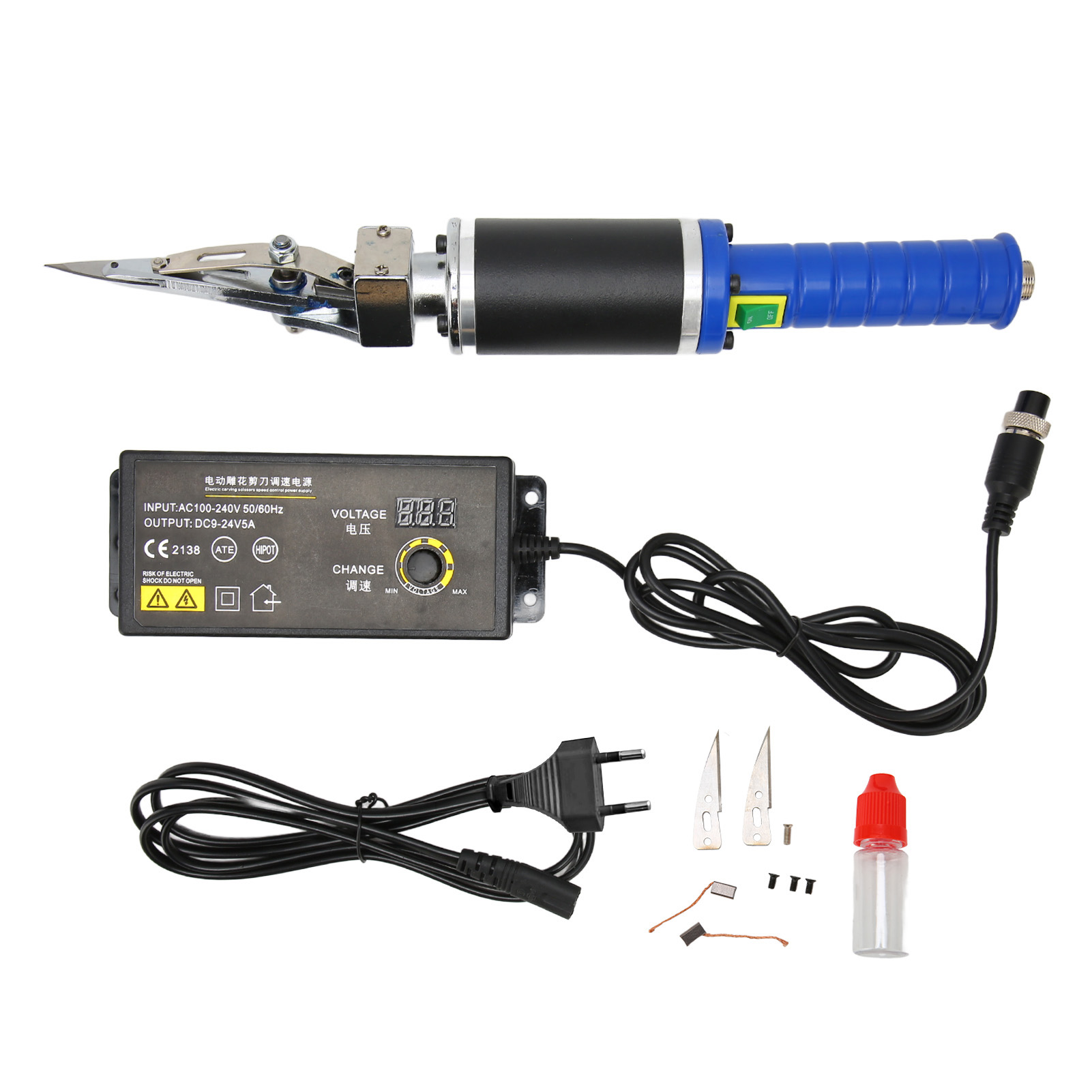Elektrische 200-w-schere Mit Variabler Geschwindigkeit, Klingen Aus Hochfestem Metall, Robustem Teppichschneider Zum Vernähen Von Teppichen, 100–240-v-eu-stecker