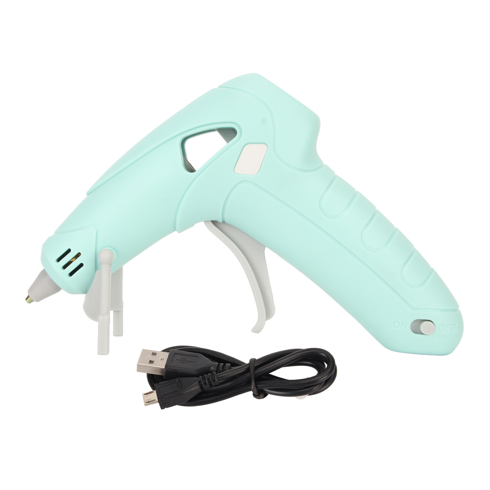 10-w-akku-heißklebepistole Mit Usb-anschluss, 2200-mah-akku Und Hitzebeständiger Spitze Für 7-mm-klebesticks