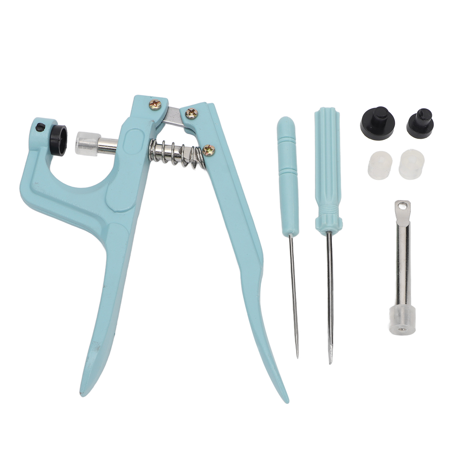 Set Mit 12 Blauen Ösen, Manuelle Aluminium-ösenpresse, Kraftsparendes, Einfaches Stanzwerkzeug Für Heimwerkerprojekte Und Bastelarbeiten.