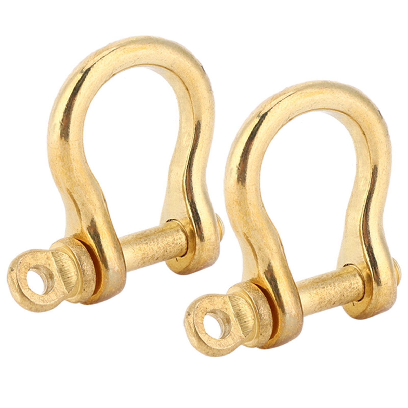 Massive U-förmige Karabiner Aus Messing, Vergoldeter Schlüsselringhaken, 10-mm-verbindungsring