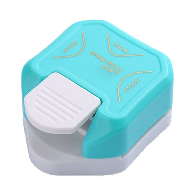 3-in-1 Eckenschneider Aus Kunststoff, Mini-papierschneider Für Abgerundete Ecken, Bastelarbeiten, Blau