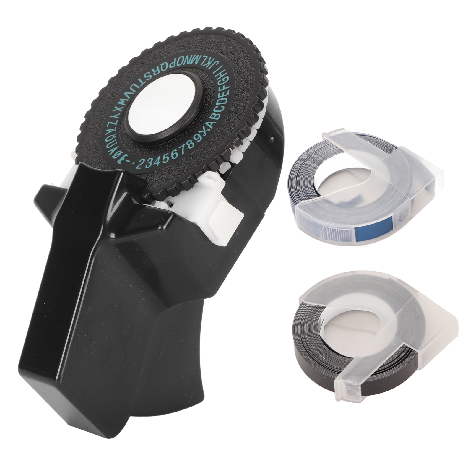 Tintenloser Prägeetikettierer, Einfach Zu Bedienen, Ergonomisches Design, Tragbar, Mit Bändern, Für Diy-bastelarbeiten, Schwarz
