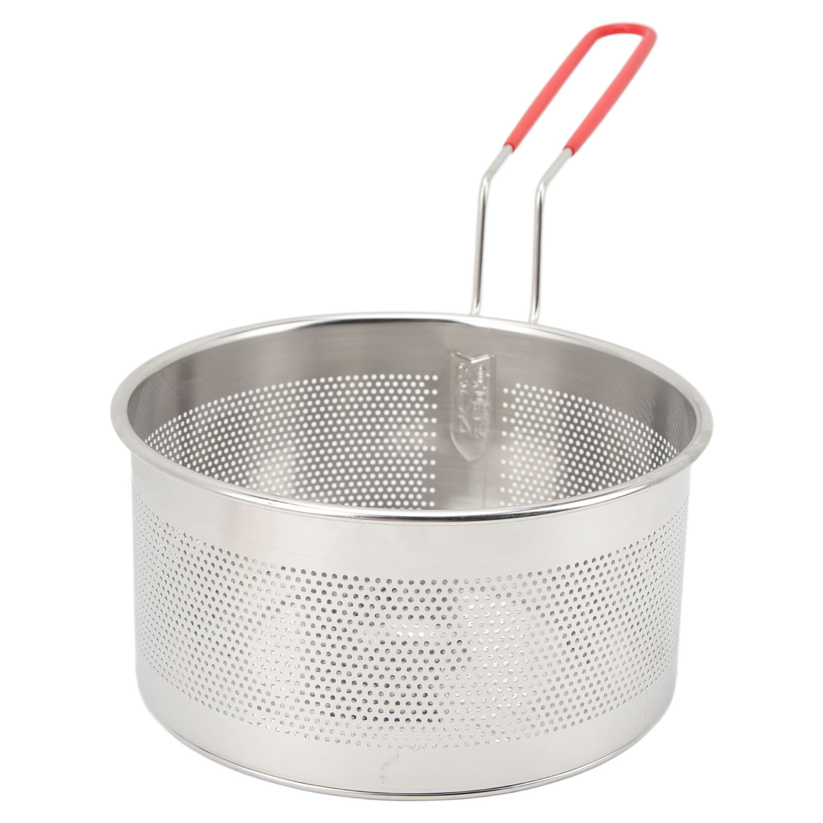 Runder Frittierkorb Aus Edelstahl 304 (18 Cm Durchmesser) Mit Griff, Für Pommes Frites, Zwiebelringe, Hähnchen Und Pasta