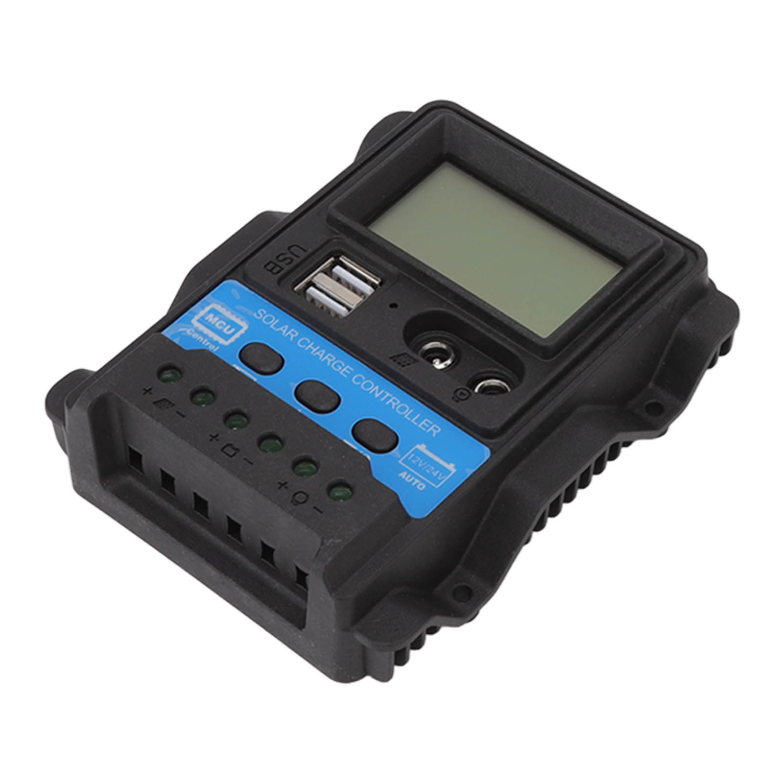 12v/24v 30a Pwm-solarladeregler Mit Zwei Usb-anschlüssen Und Lcd-bildschirm