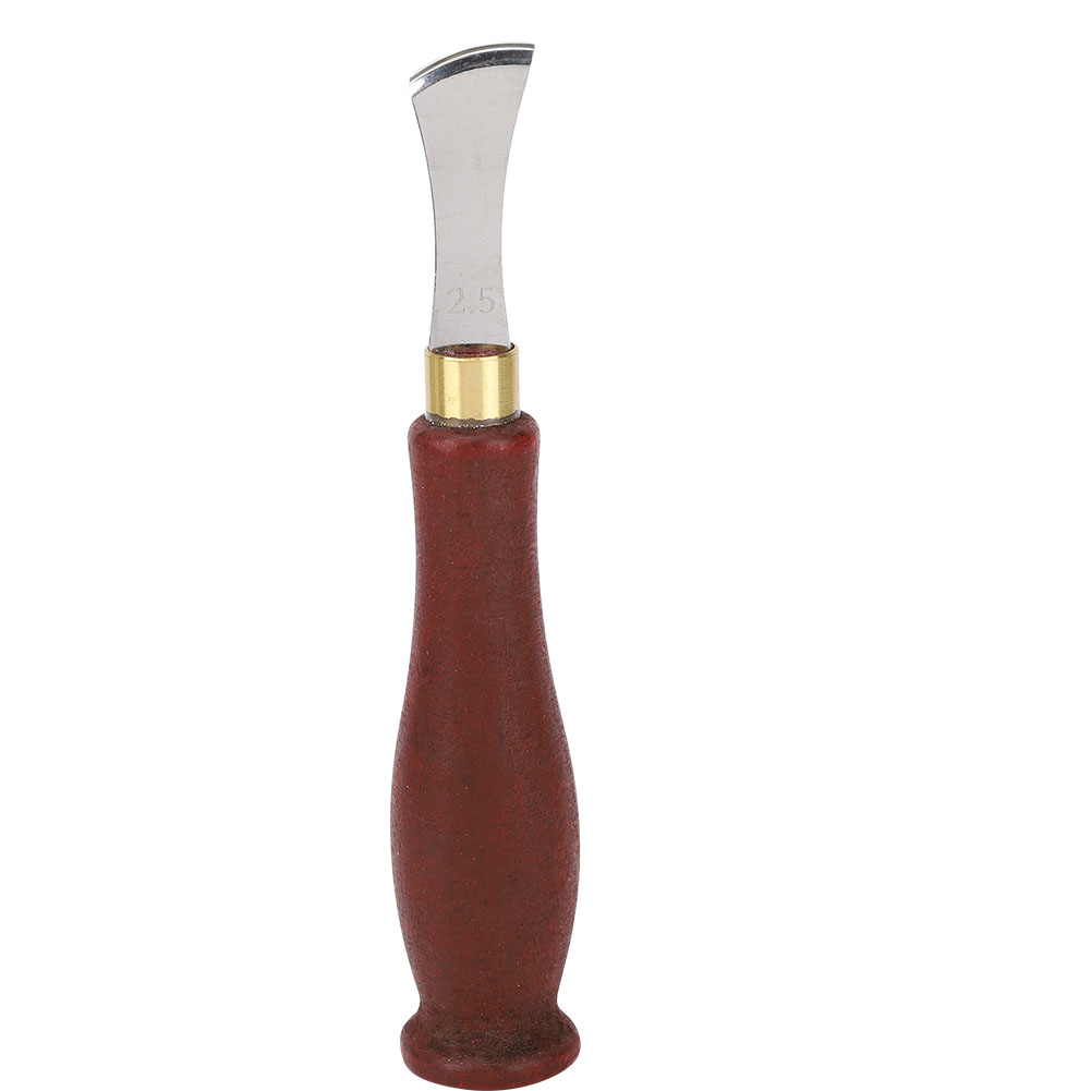 Lederabschrägmesser, Klinge Aus Edelstahl, Holzgriff, Anreißwerkzeug Für Lederarbeiten (2,5 Mm)