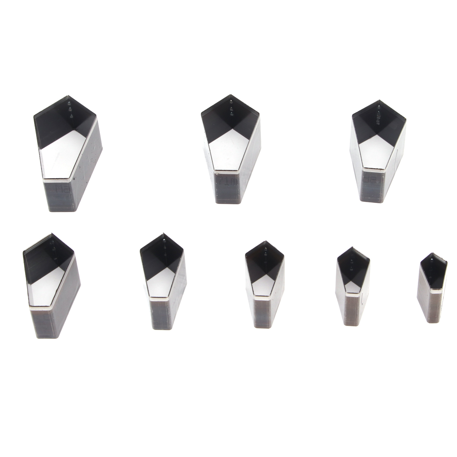 Set Mit 8 Lederschneidern, Rautenförmigem Hohlstanzer, Stanzform Für Diy-taschen, Gürtel, Geldbörsen