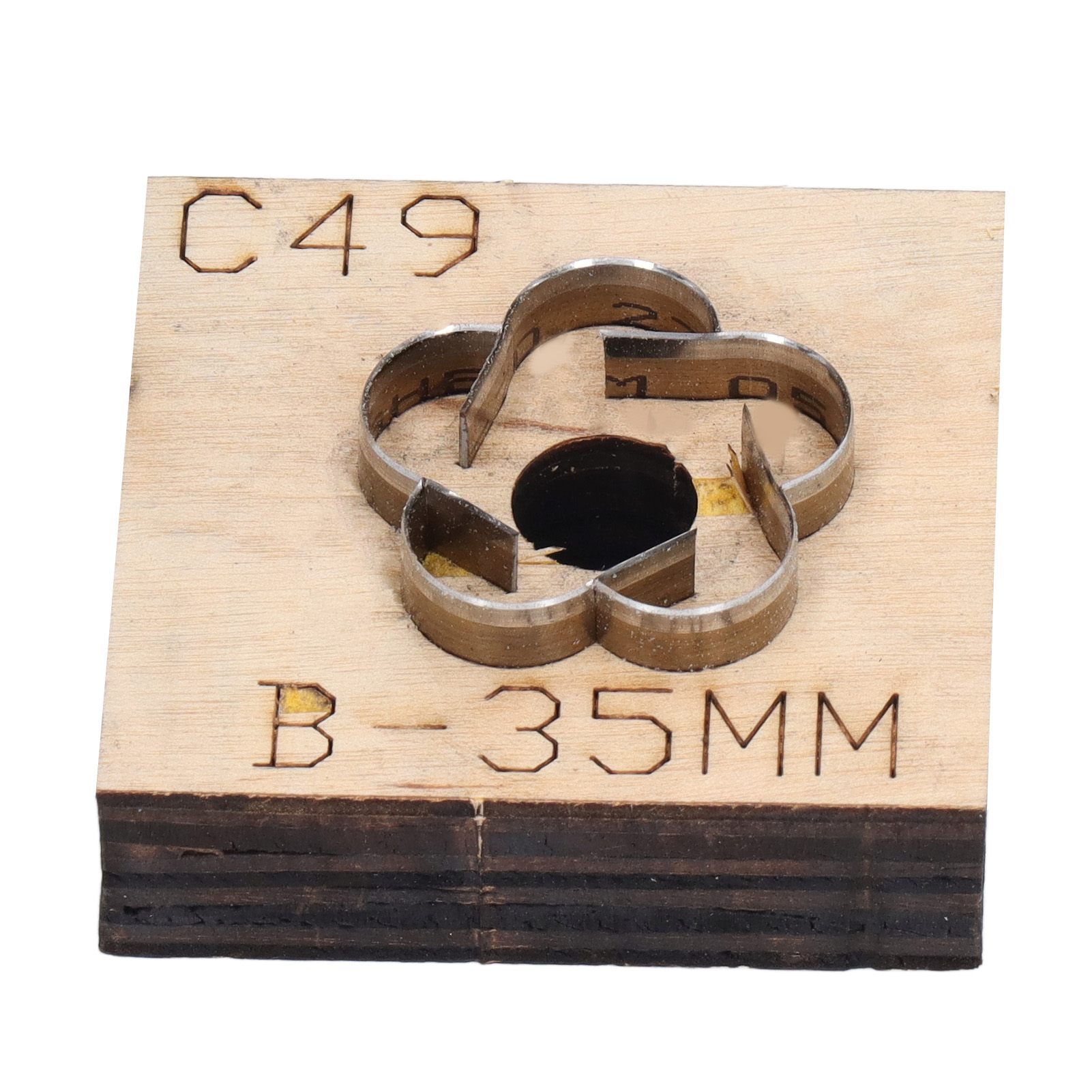 C49 B Lederschneidmatrize Im Blumendesign, Hohe Schärfe, Leichtes Schneiden, Robuste, Dicke Stahlbasis, Lederschneidklinge