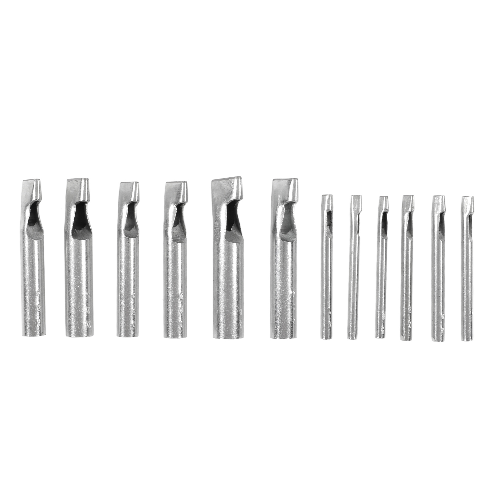 Set Aus 12 Lederlochern Aus Kohlenstoffstahl, Präzises Manuelles Lochen Für Gürtel.