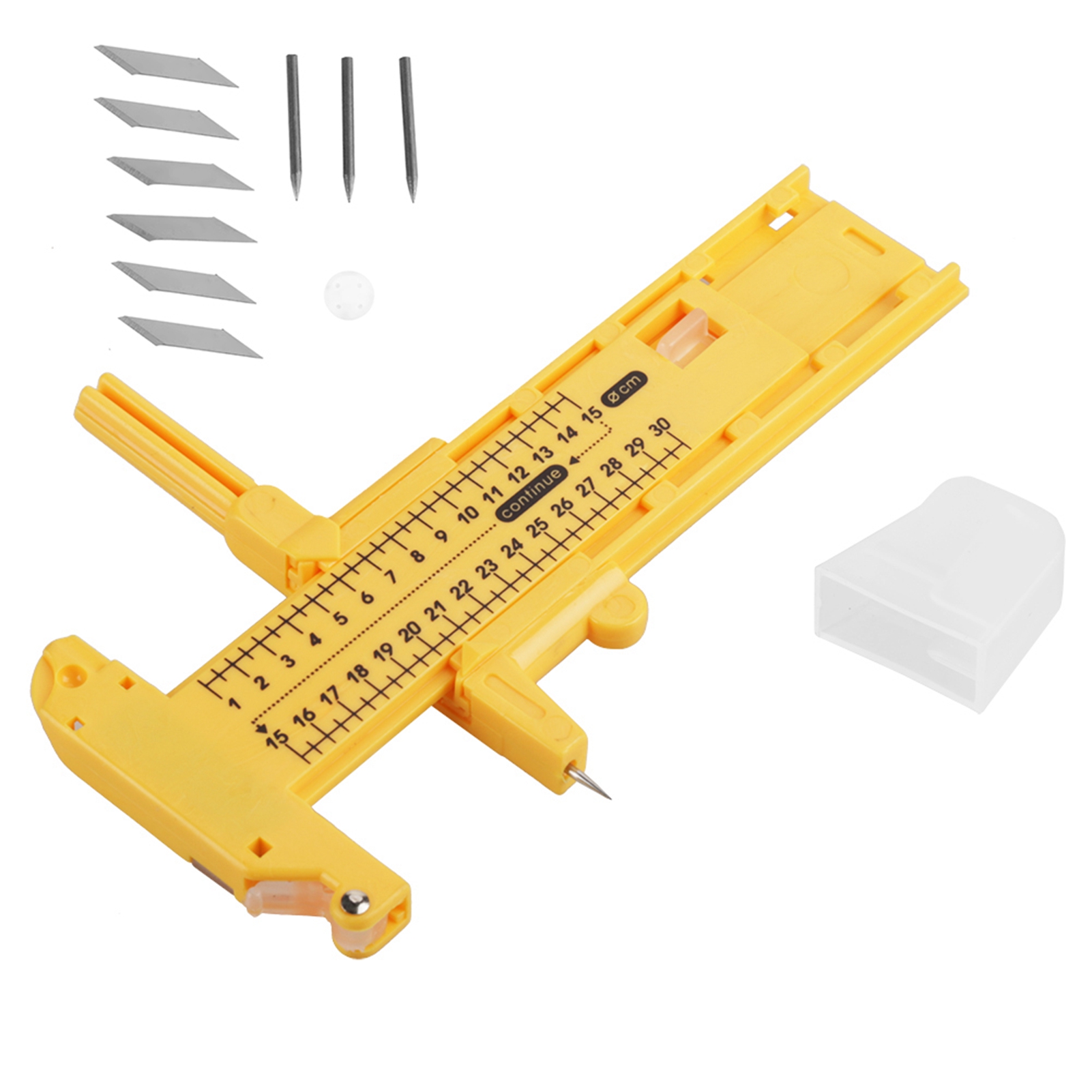 Set Mit 1 Drehbarem Zirkelmesser Für Papier, Pappe, Gummi, Leder Und Bastelarbeiten