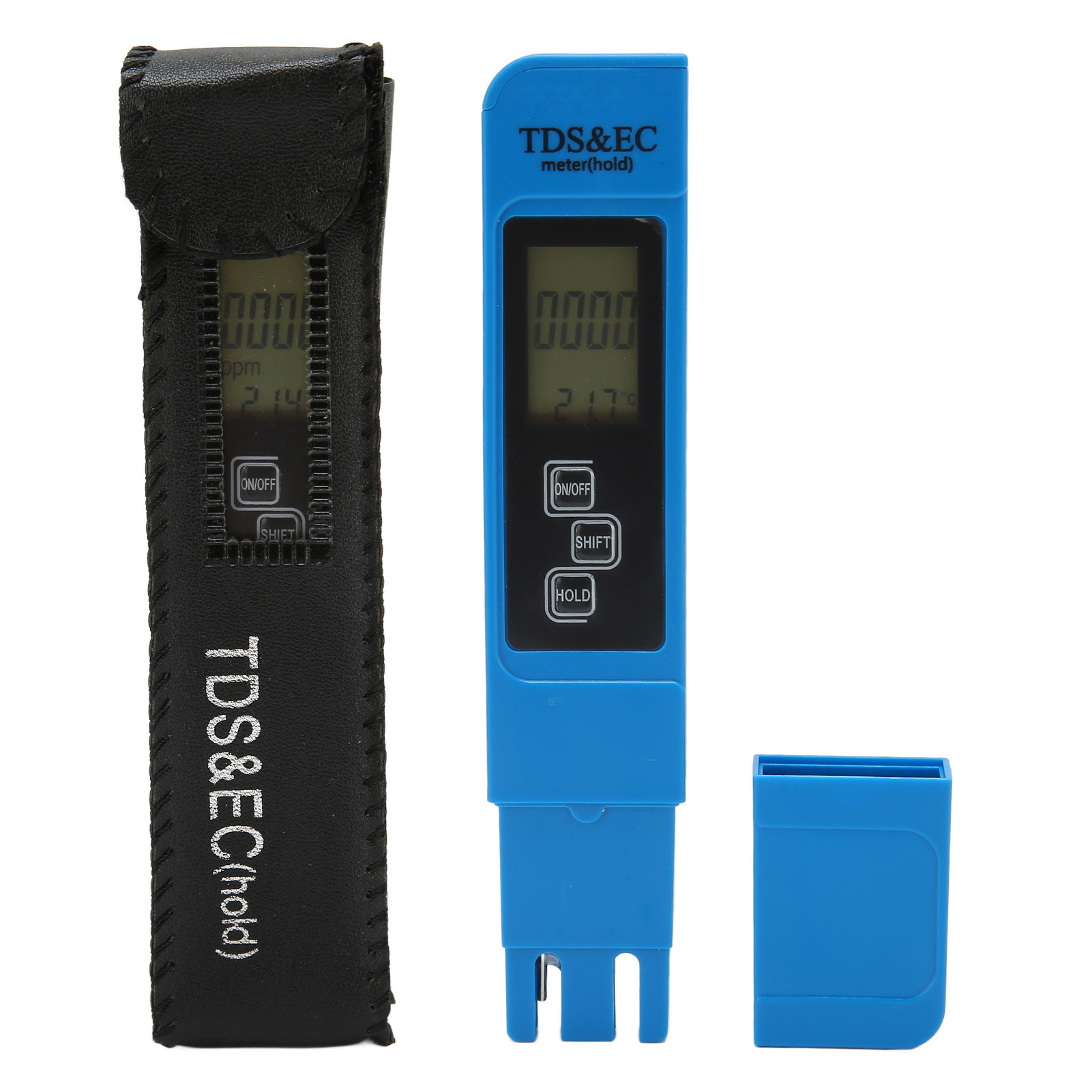 Digitaler Wassertester Mit 3 Tasten, Tds- Und Ec-wert, Gut Lesbarem Lcd-display Mit Blauer Hintergrundbeleuchtung, Für Aquarien- Und Brunnenwasser