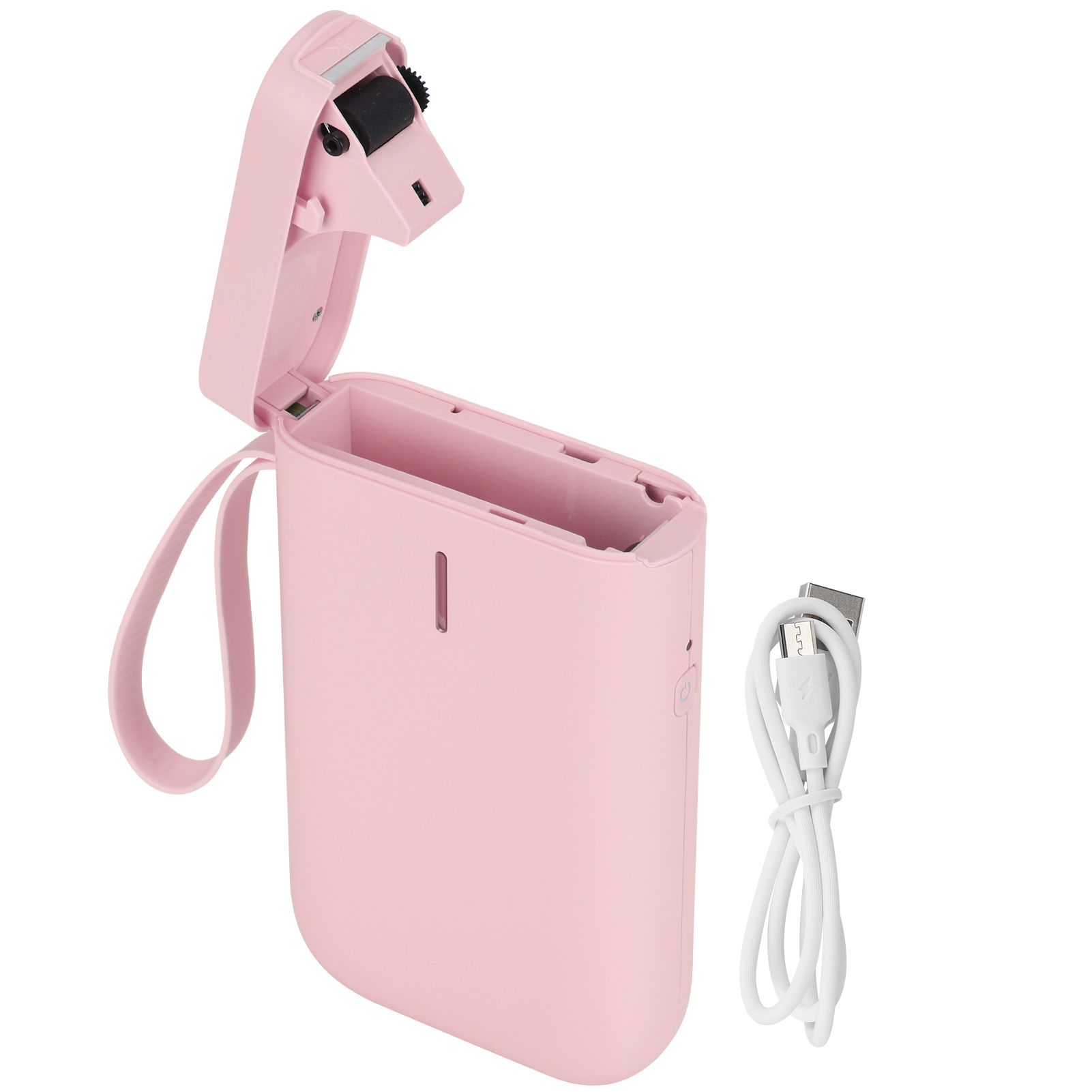 Tragbarer, Pinkfarbener Bluetooth-thermoetikettendrucker Im Taschenformat Für Selbstklebende Etiketten Zu Hause