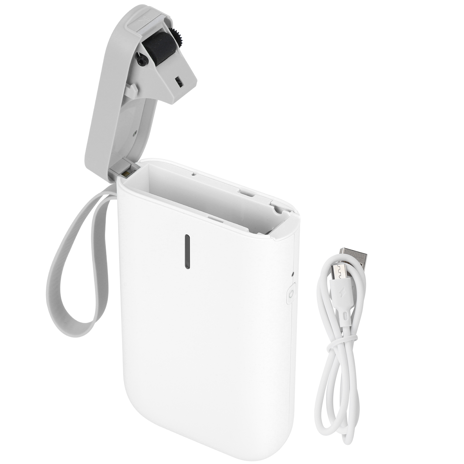 Tragbarer Bluetooth-thermoetikettendrucker, Weiß, Kompakter Drahtloser Heimetikettendrucker.