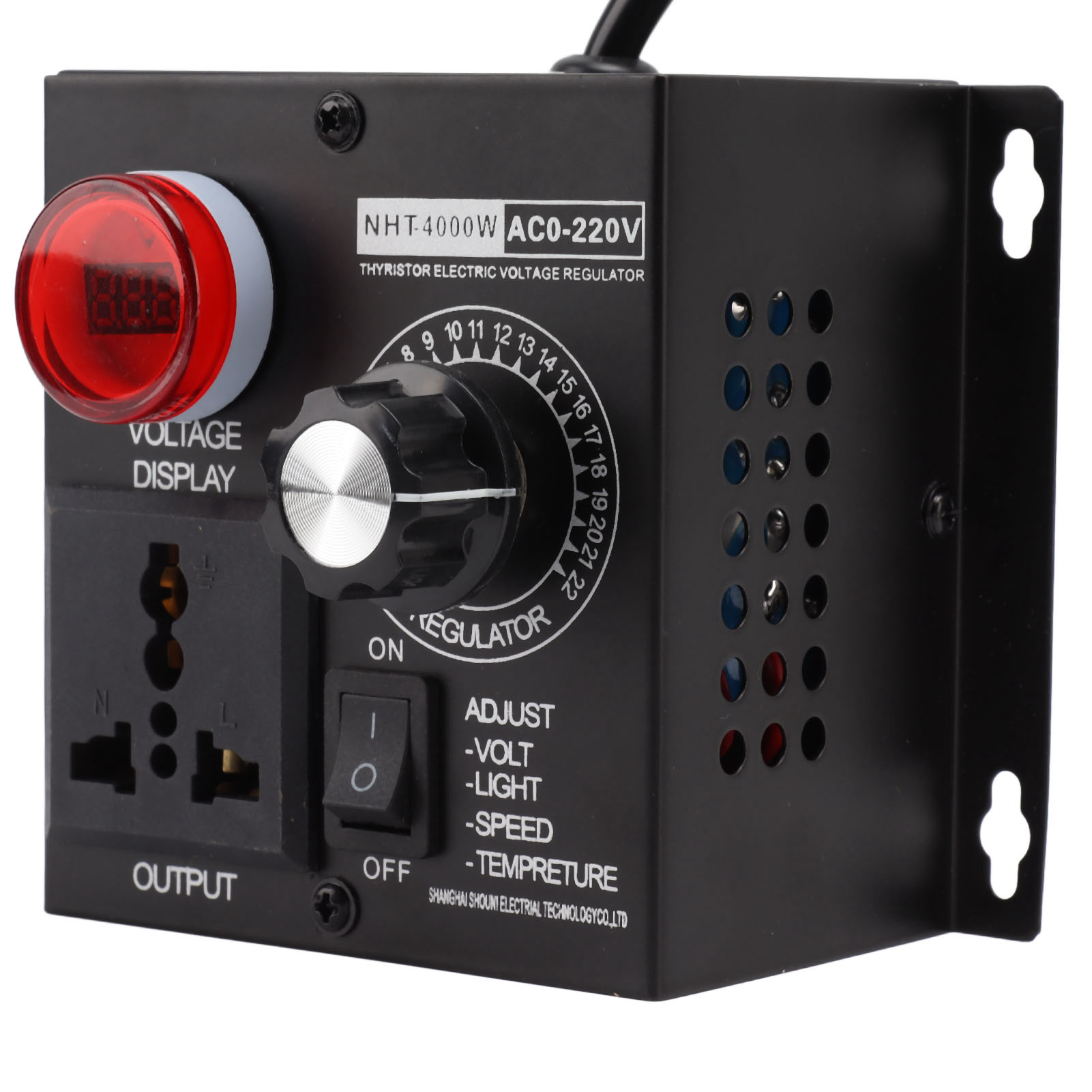 4000-w-scr-drehzahlregler, Elektronischer Spannungsregler, Thermostatdimmer, Weitbereich 100–220 V, Eu-stecker