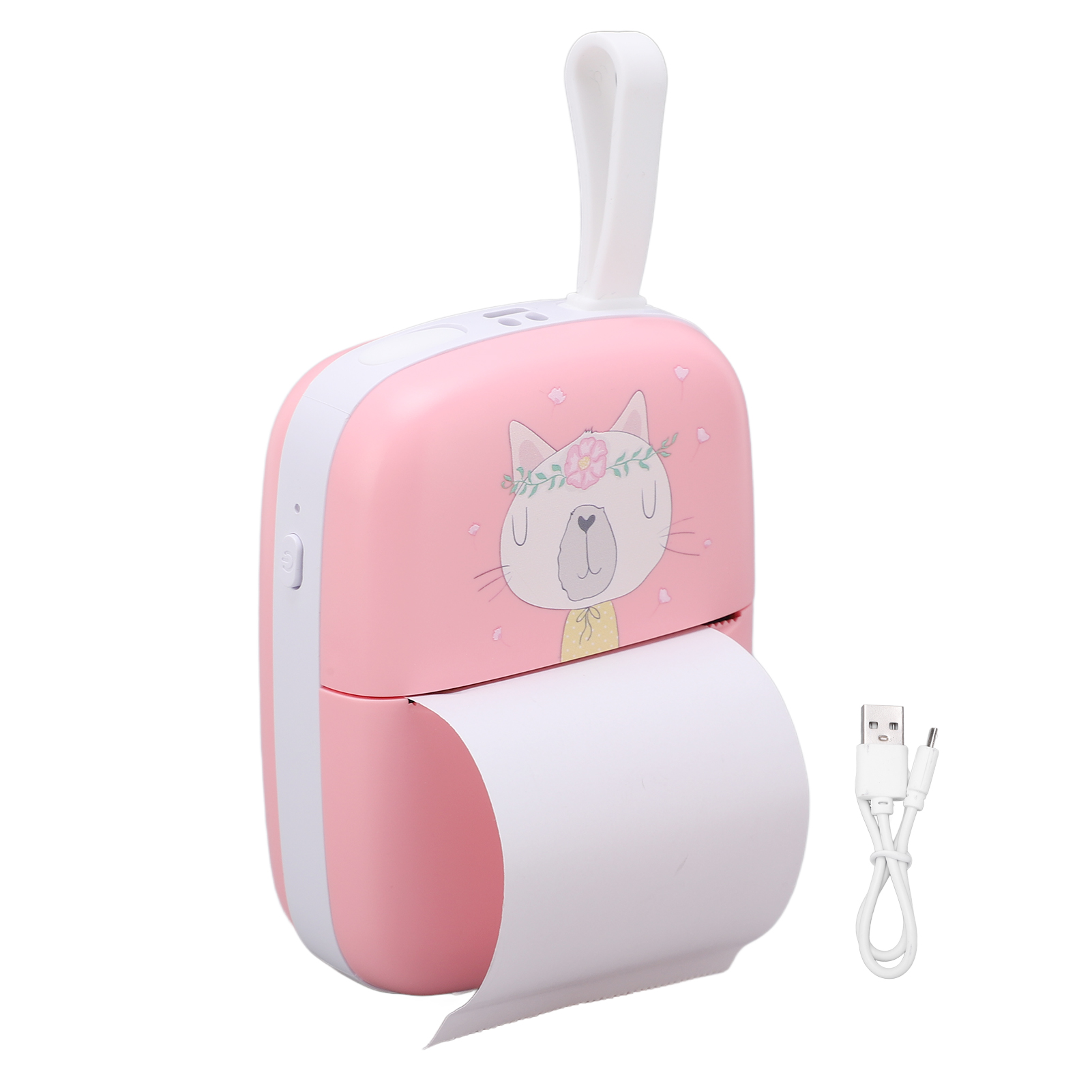 Mini-thermodrucker In Pink, Tragbar, Hd-wlan-fähig, Für Smartphones, Fotos, Notizen Und Tickets