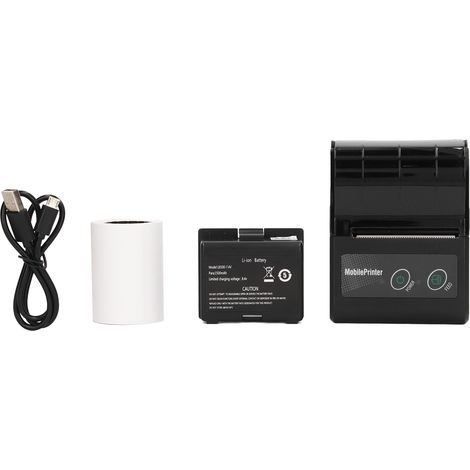 Bluetooth-thermodrucker, 200 Dpi, Für Etiketten Und Belege, Smartphone-steuerung, Inklusive 1 Papierrolle