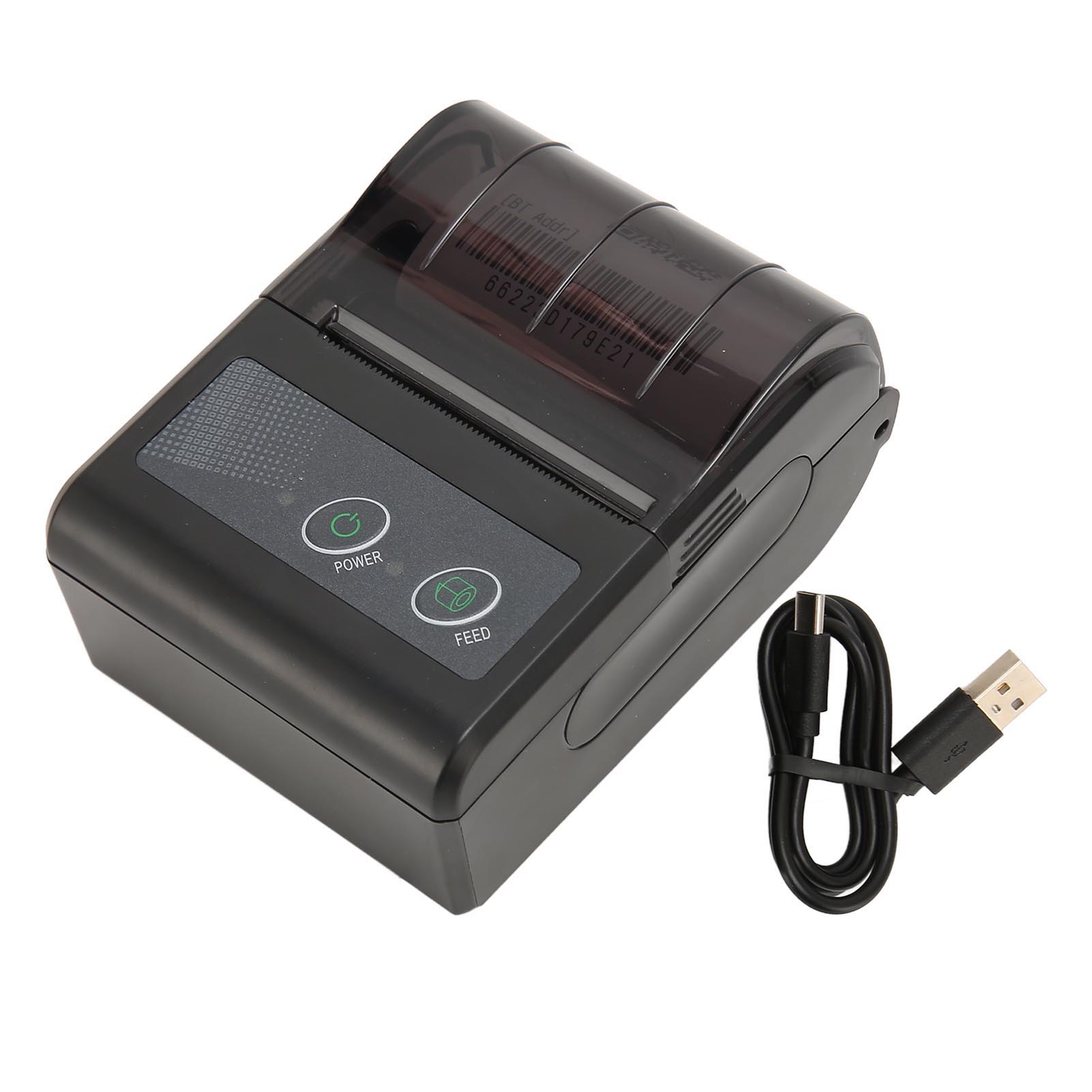 Tragbarer 58-mm-thermobondrucker Mit Bluetooth, Mini-multifunktions-pos-drucker Im Taschenformat