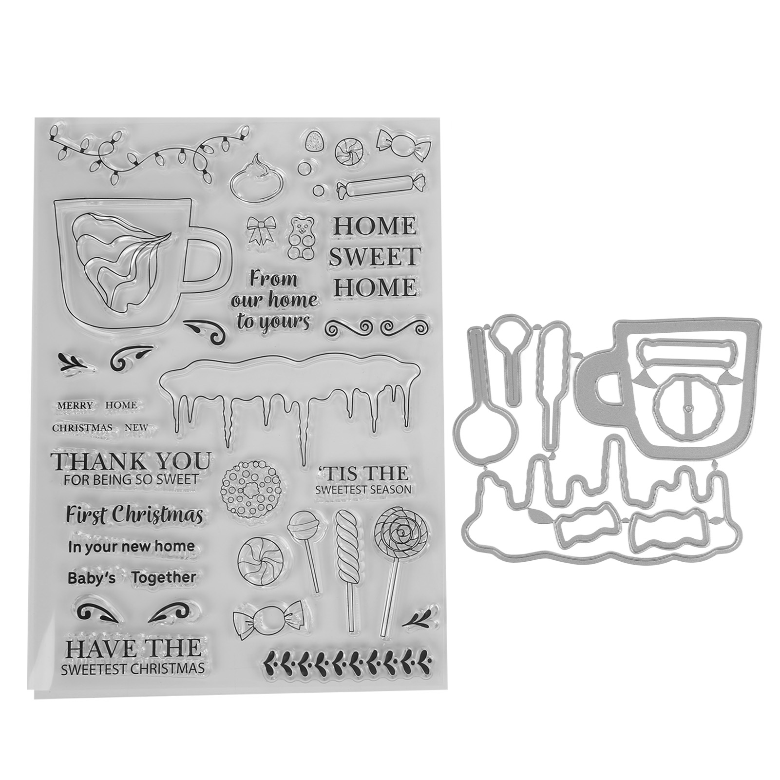 Diy-set Mit Transparenten Stanzformen Für Die Kartenherstellung, Inklusive Messerform-set Für Scrapbooking Und Dekoration