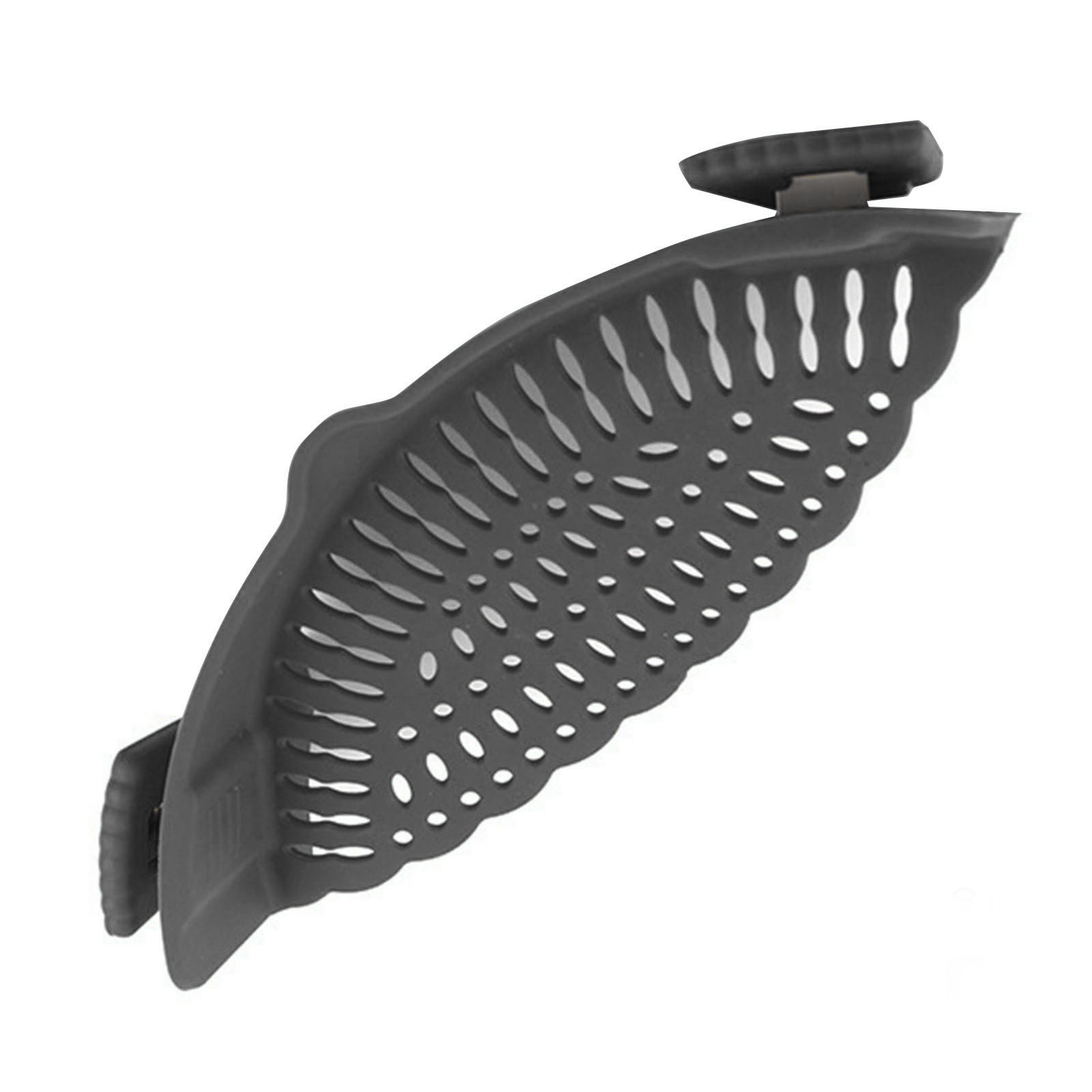 Snap N Strain Silikon-clip-sieb Für Töpfe, Fleisch, Gemüse, Obst – Schwarz, Küchenaccessoire