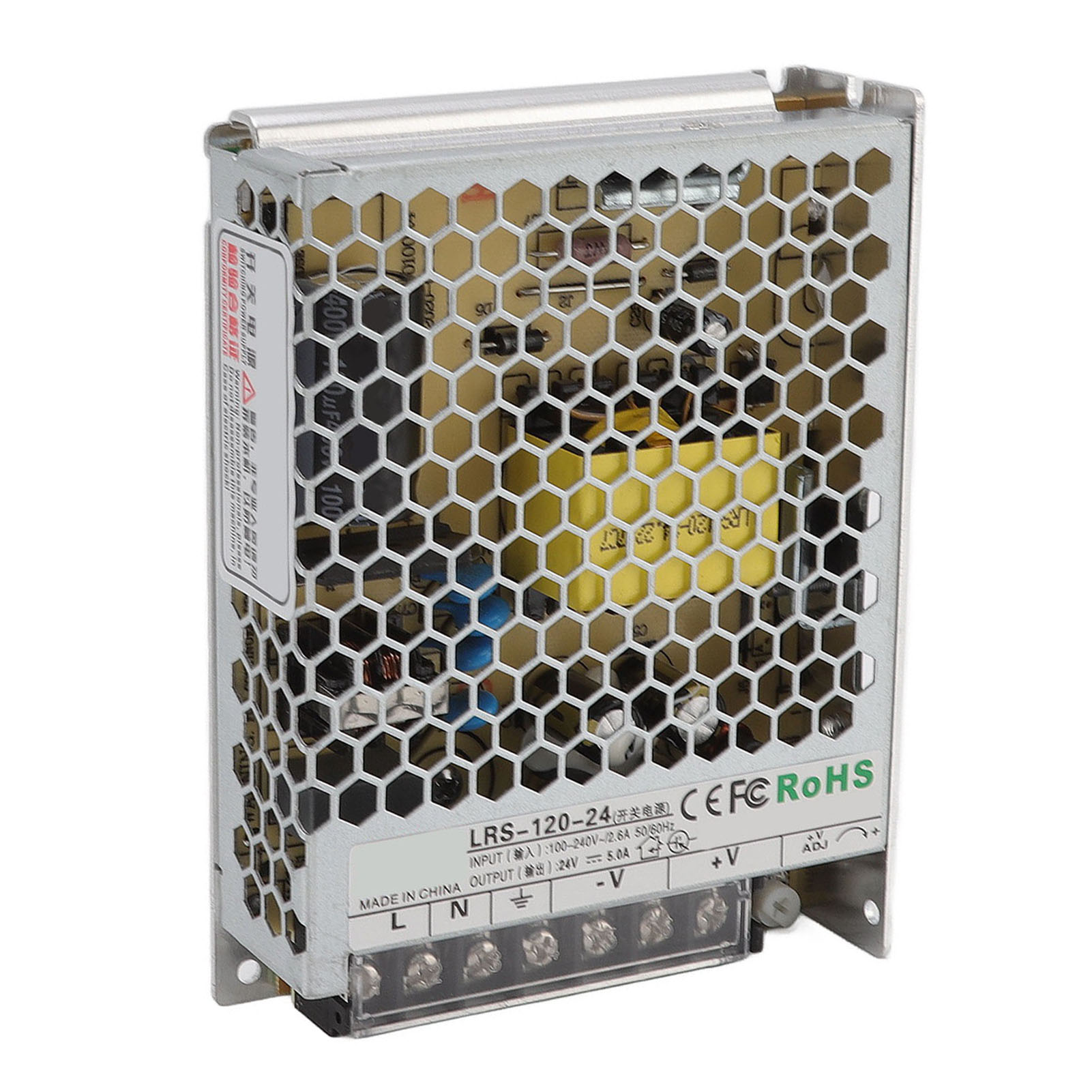 Lrs 120w 24v 5a Schaltnetzteil, 100-240v Beleuchteter Transformator Für Industrielle Automatisierungssteuerung, Militärische Ausrüstung Und Wissenschaftliche Forschung