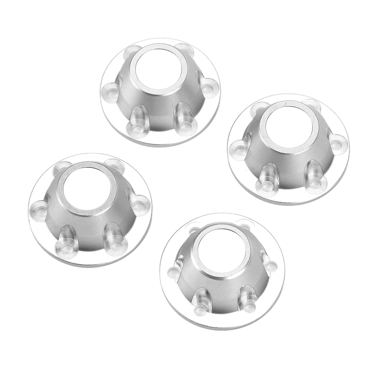4-teilige Staubkappe Aus Aluminiumlegierung Für Axial 1/6 Scx6 Jlu Ferngesteuerte Auto-radnaben, Silber