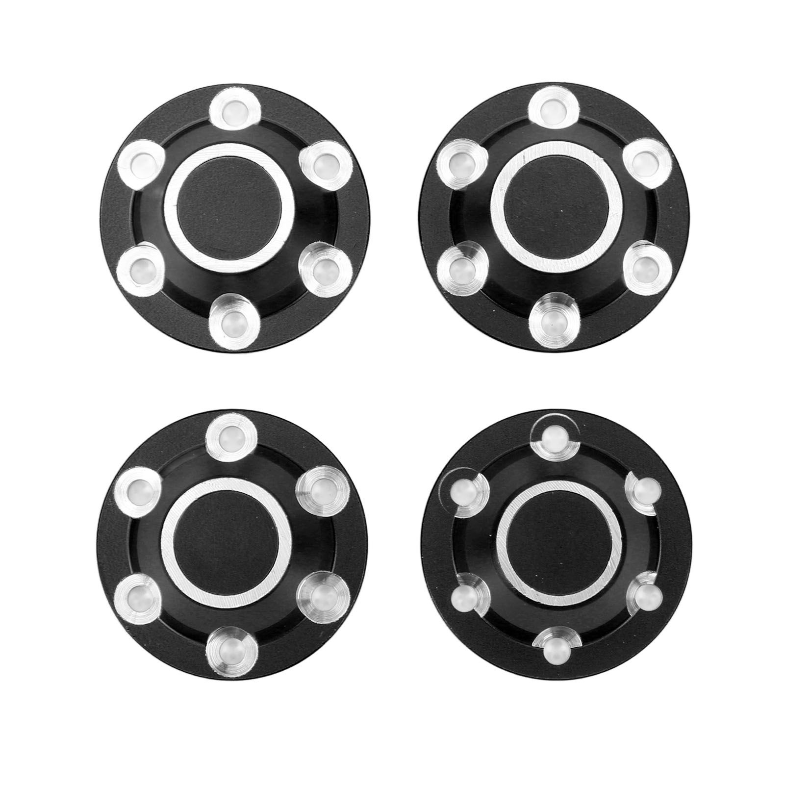 4-teilige Staubkappe Aus Aluminiumlegierung Für Axial 1/6 Scx6 Jlu Ferngesteuerte Auto-radnaben, Schwarz