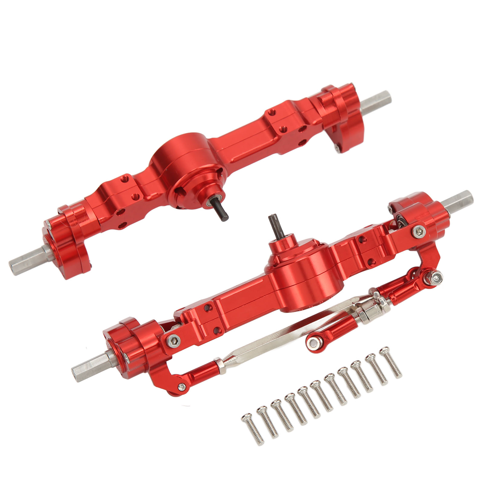Vorder- Und Hinterachsen Aus Aluminiumlegierung, 4-rad-ersatzteile Für Die Baureihe Mn 90 99s, Rot