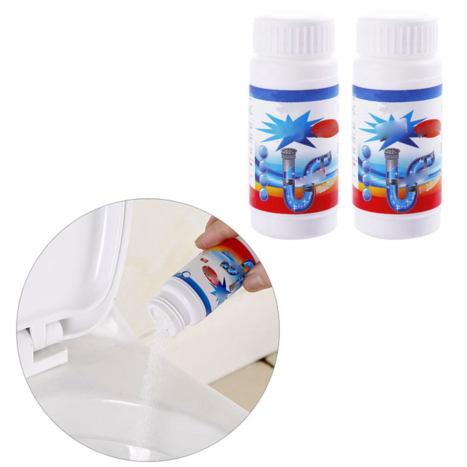 5-teiliges, Leistungsstarkes Abflussreinigungspulver Für Küchenspüle Und Toilette