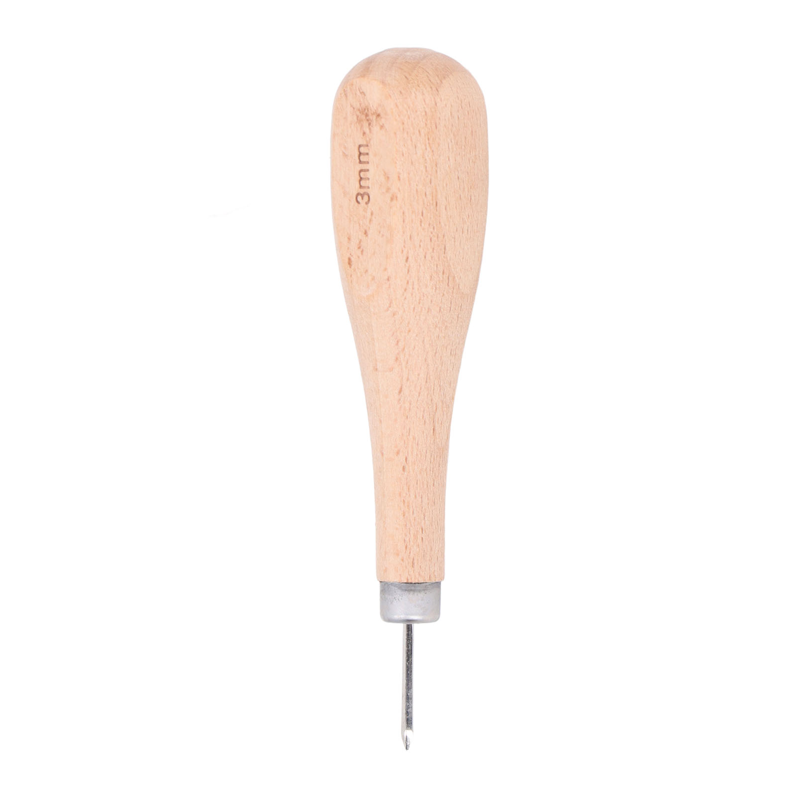 Professioneller, Ergonomischer 3-mm-nähahle Mit Buchenholzgriff, Lederlocher, Lederstich-nähwerkzeug