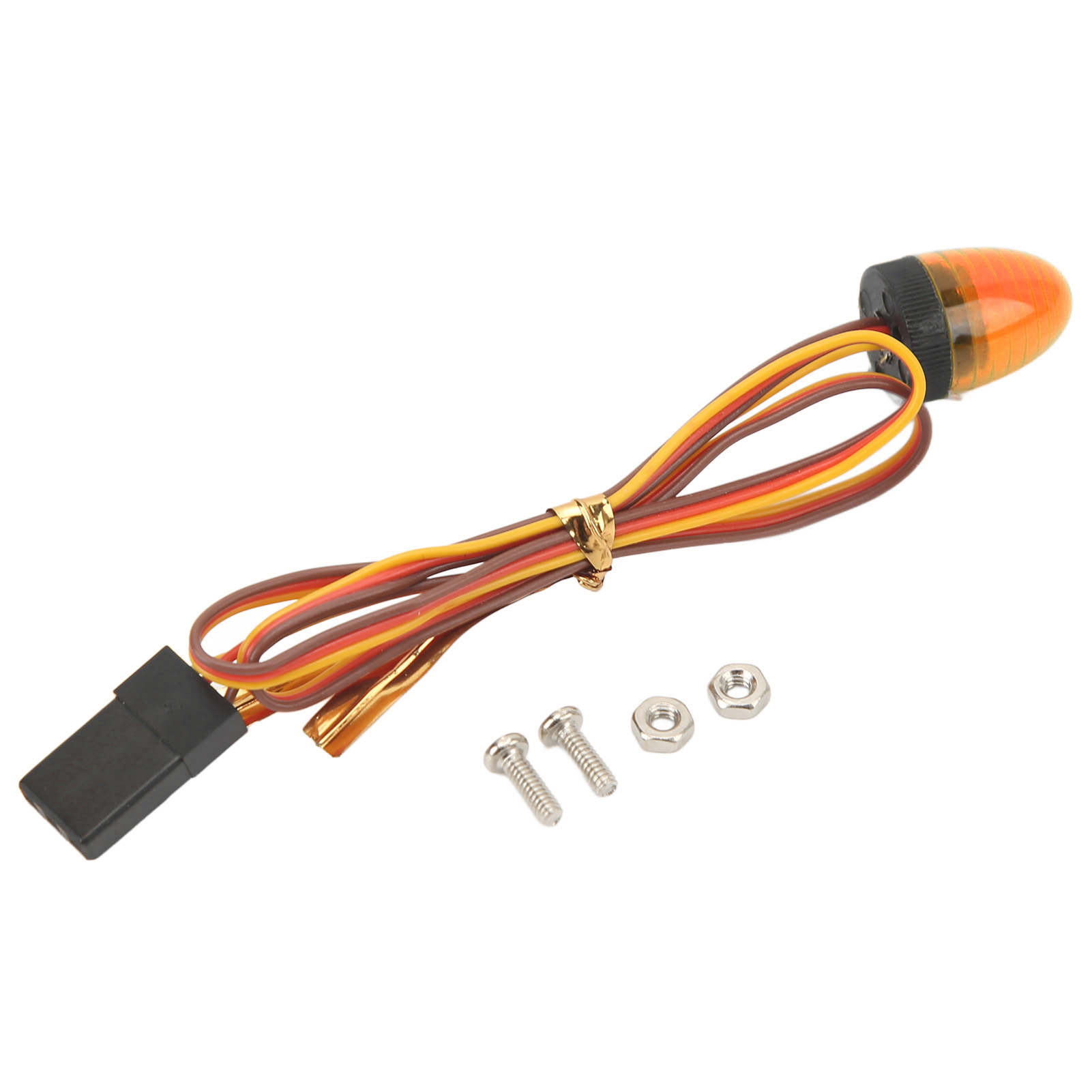 Rc-led-warnleuchte, 5 Helligkeitsstufen, Realistische Optik, Rund, Kompakt, 10 X 15 Mm, Gelb, Für Ferngesteuerte Autos Im Maßstab 1:10