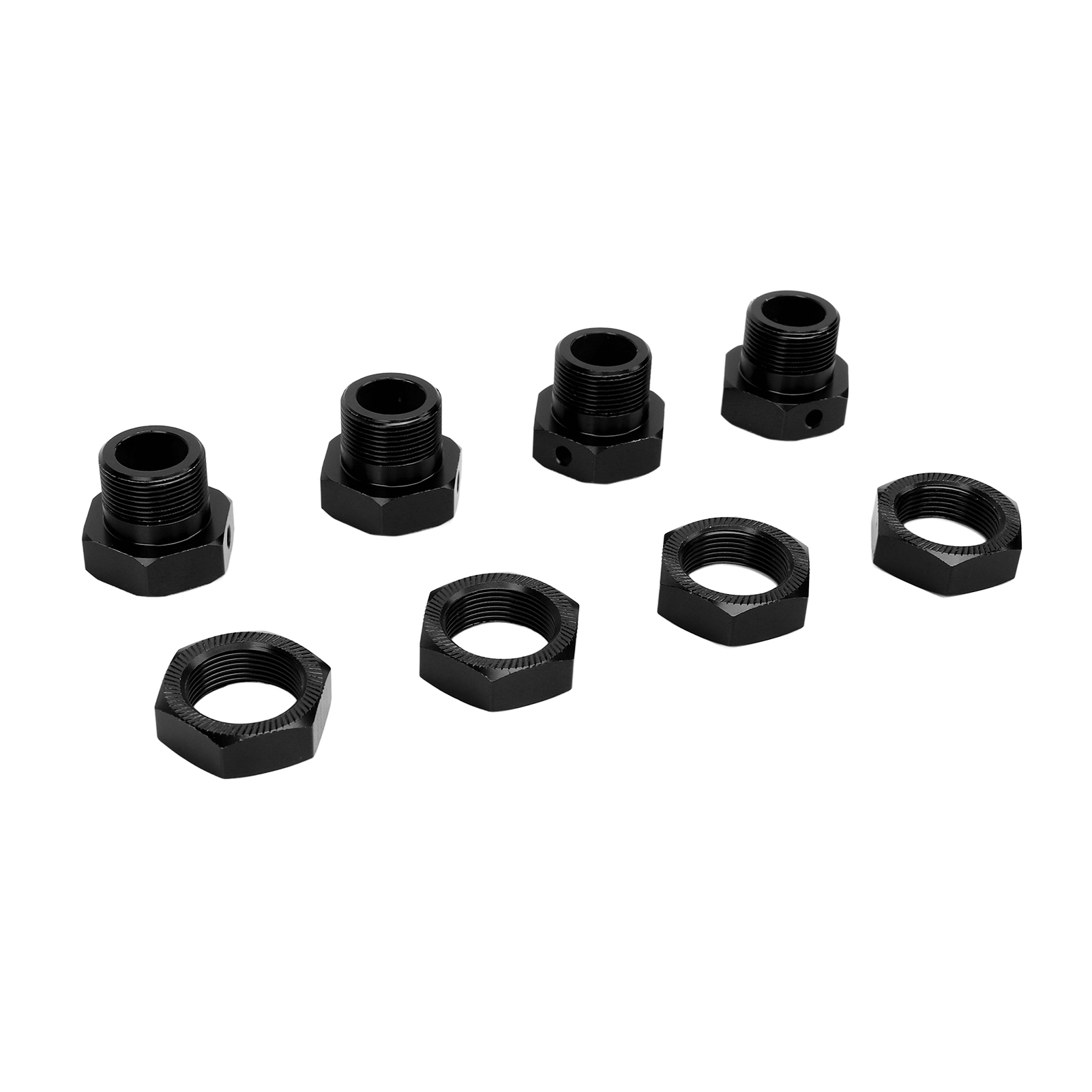 Stück 24-mm-rc-radsechskantadapter, Robustes Aluminium, Rc-sechskantnaben Mit Abdeckungen Und Stiften Für Arrma 1/5, Schwarz
