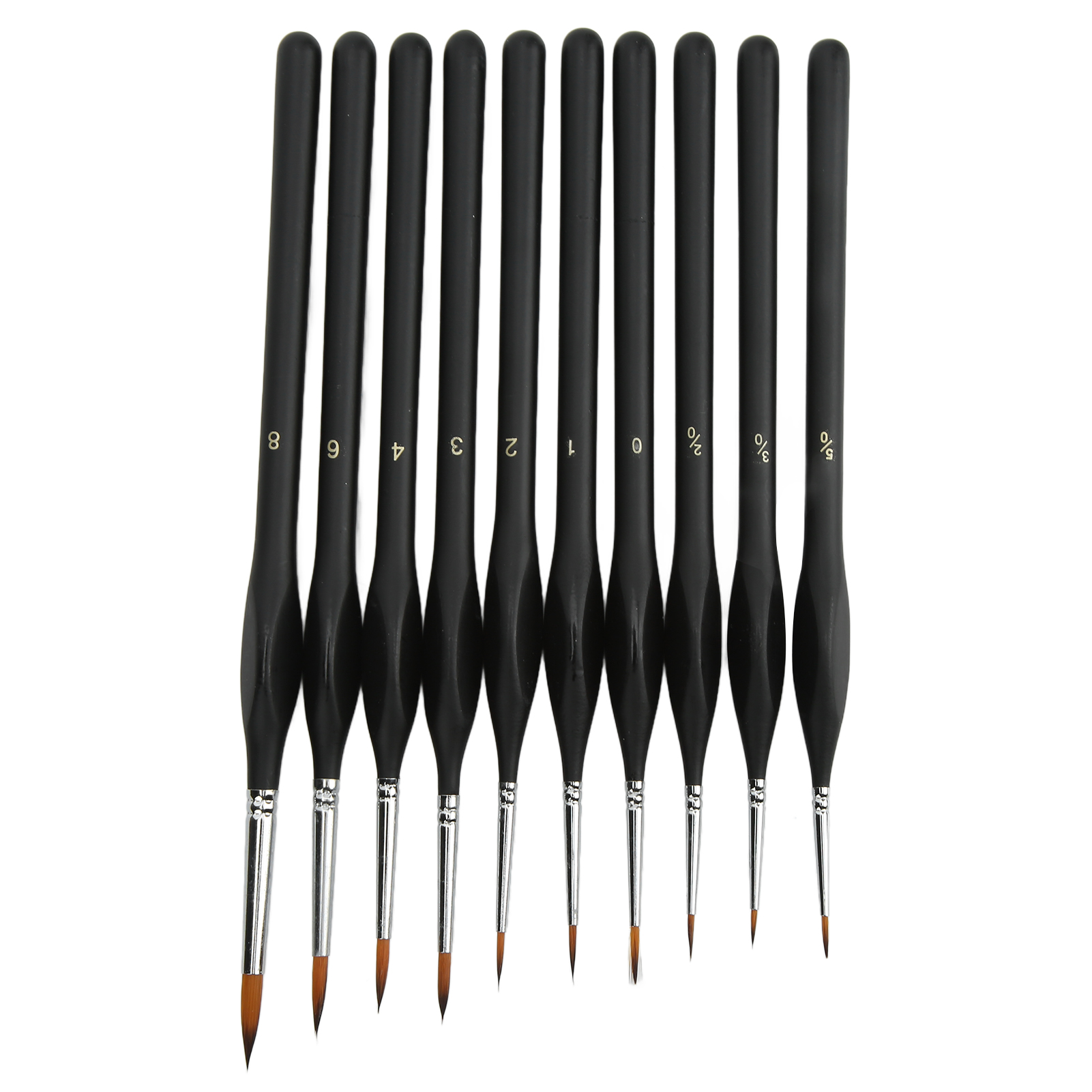 10-teiliges Präzisionspinselset, Ergonomischer Griff, Weiches Nylon, Hohe Saugfähigkeit, Vielseitiger Pinsel Für Papier Und Leinwand