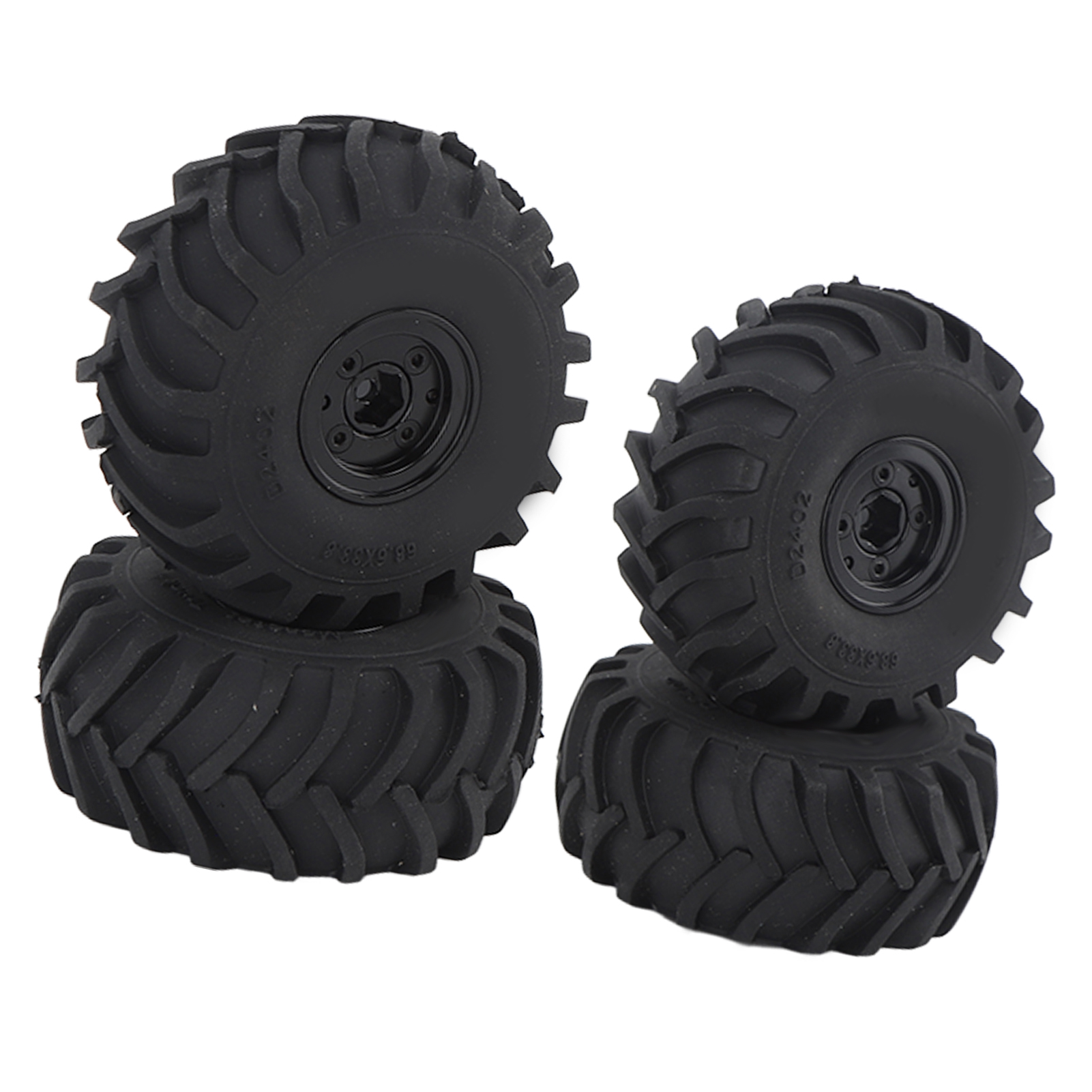 Rc-crawler-reifen, 1 Zoll Gummifelge, Passend Für Axial 1/24 Scx24 Rc-crawler, Ersatz, Schwarz
