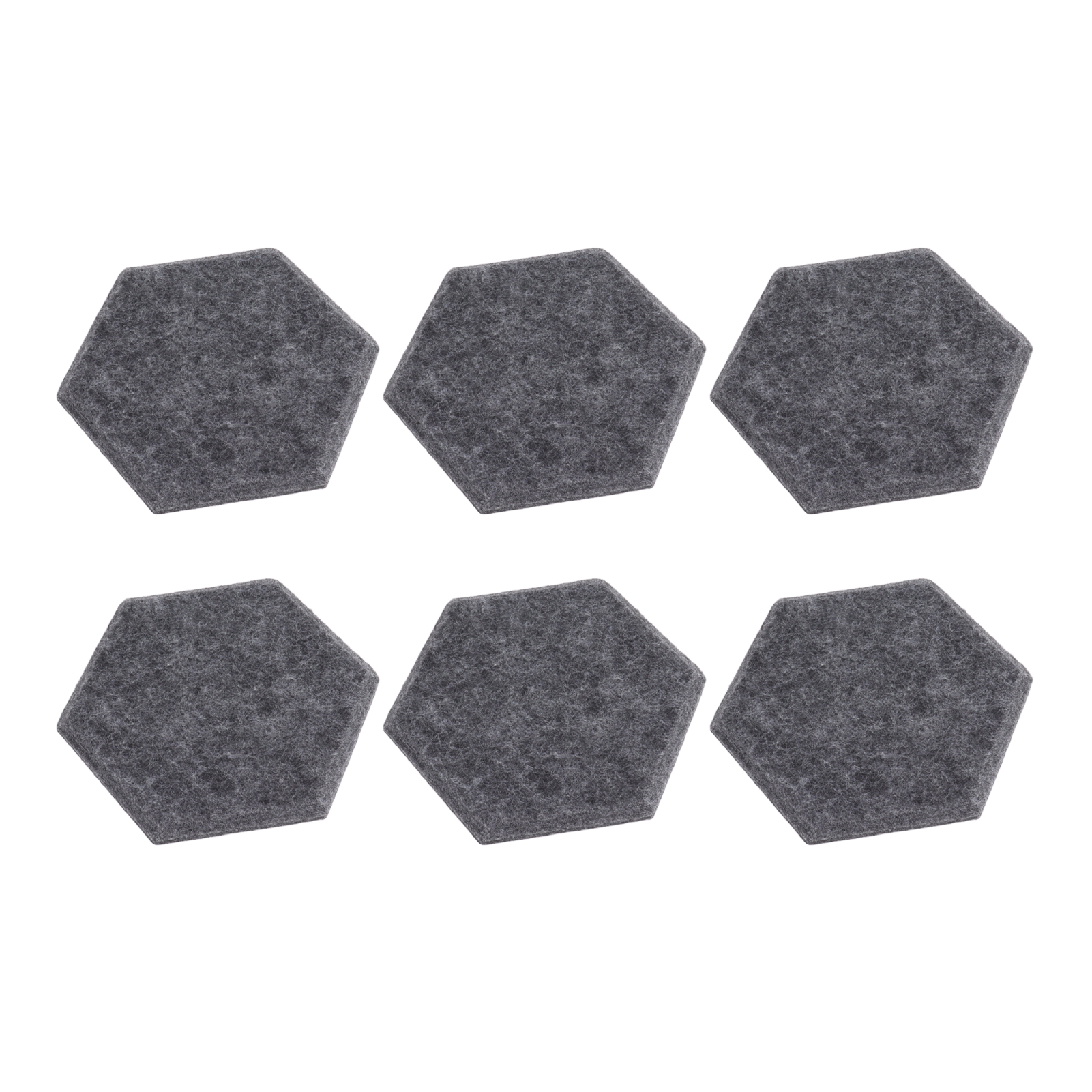 12 Hochdichte, Sechseckige Akustikpaneele, Schallschutzpaneele Mit Abgeschrägten Kanten, Dunkelgrau, 14 X 12 X 7 Cm