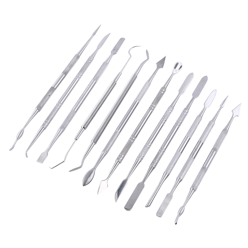 Set Mit 12 Doppelseitigen Wachsmodellierwerkzeugen Aus Edelstahl Für Dekoration, Schmuckherstellung Und Dentallabore