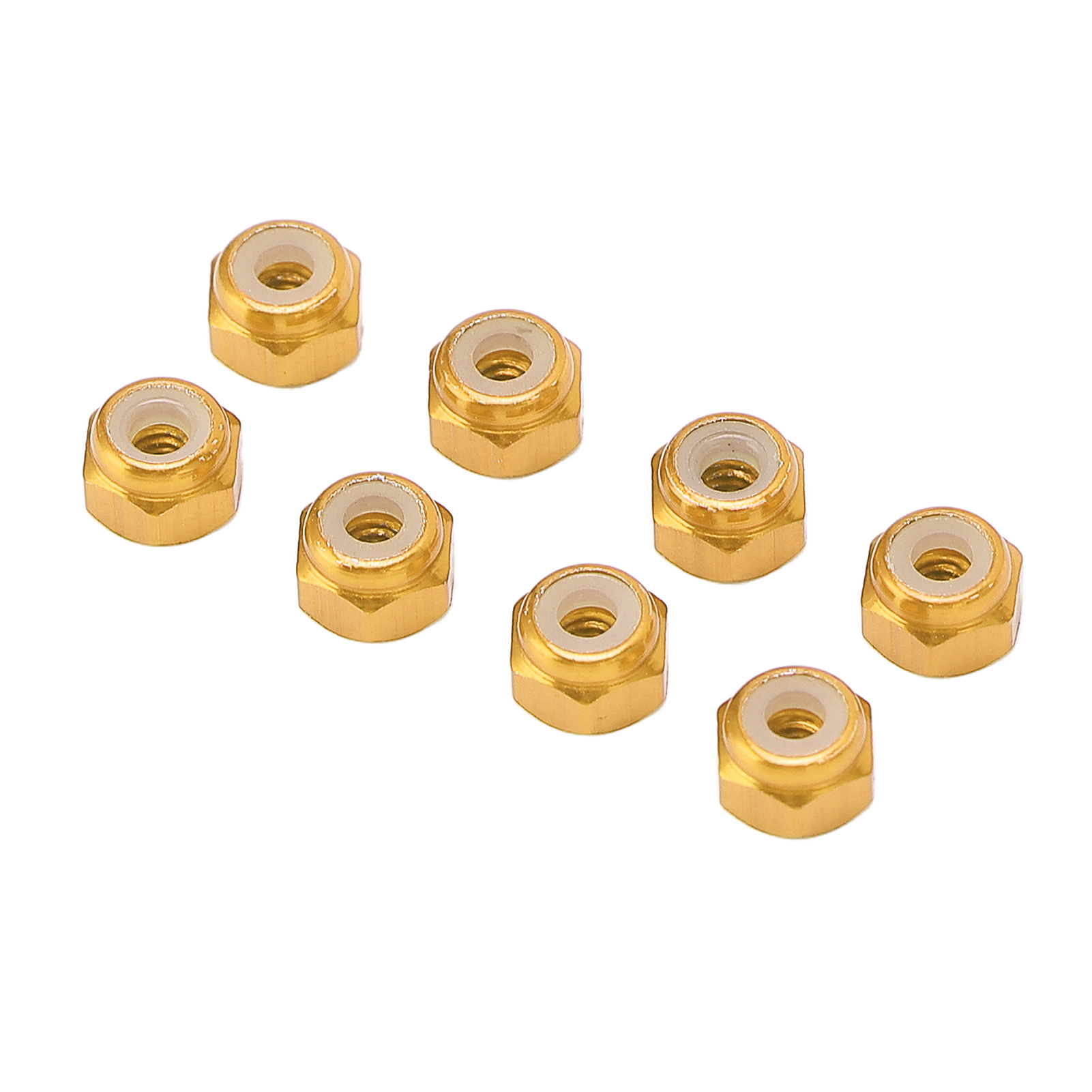 Selbstsichernde Muttern Aus Aluminiumlegierung Mit Nylonfutter, M2-sechskant, Für Axial Scx24 1/24 Rc-modelle, Gold