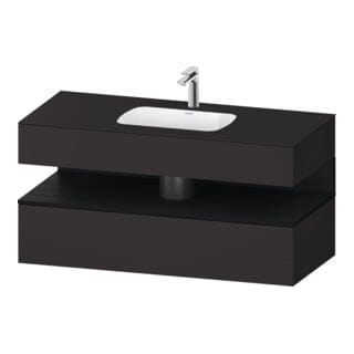 Duravit Einbauwaschtisch-Möbel-Set Qatego 120x55x60cm, E sw/gra m, Kon-WTU, B