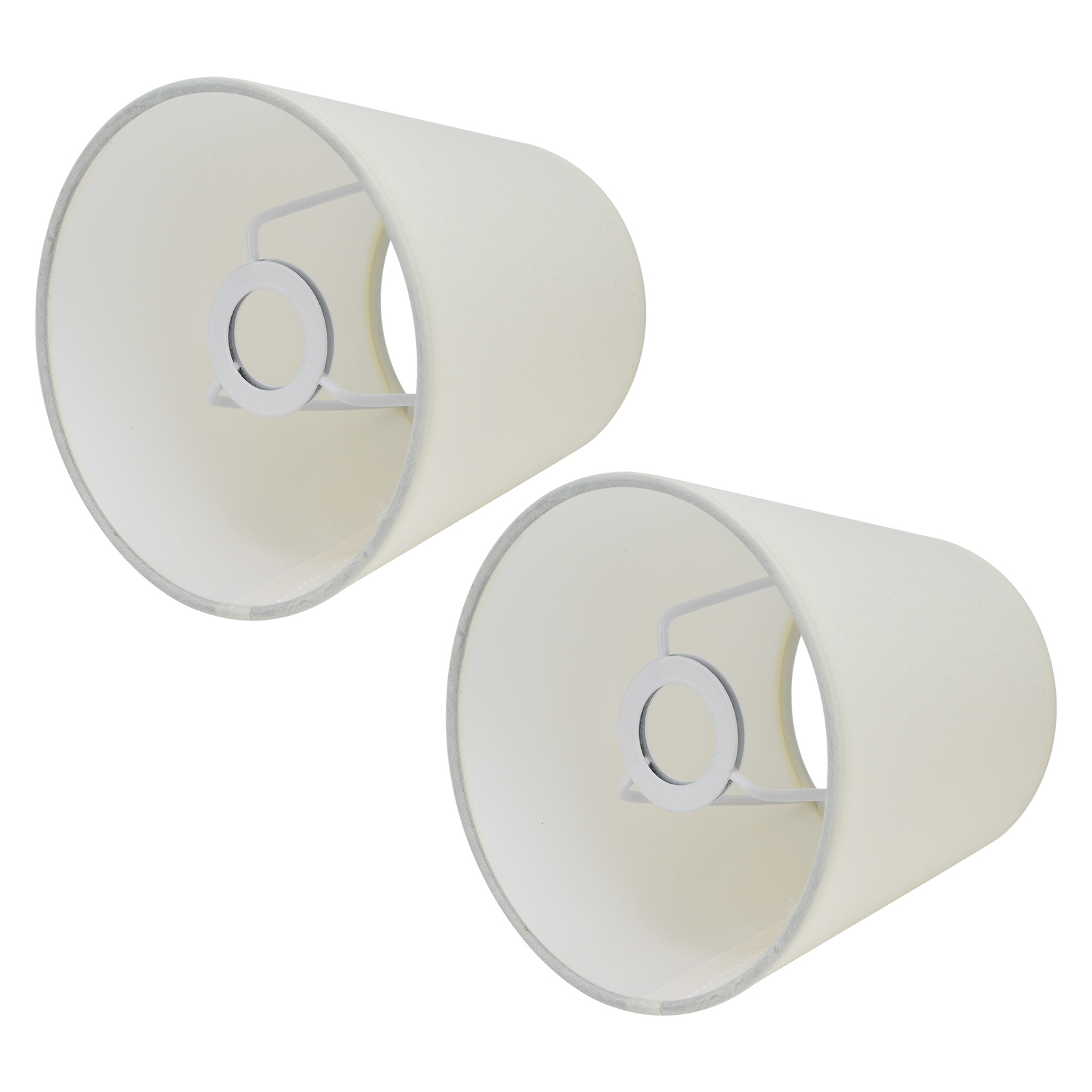 2x Lampenschirme Im Europäischen Stil Aus Stoff Für E14-lampen, Kronleuchter, Tischlampen Und Stehlampen, Beige Px17