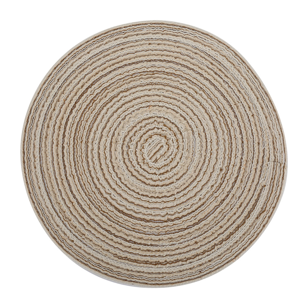 Set Mit 2 Runden Ramie-tischsets Im Japanischen Stil, Beige Dekorative Tischsets, Isolierte Tischsets Aus Leinenstoff, Tischschoner Für Den Täglichen Gebrauch
