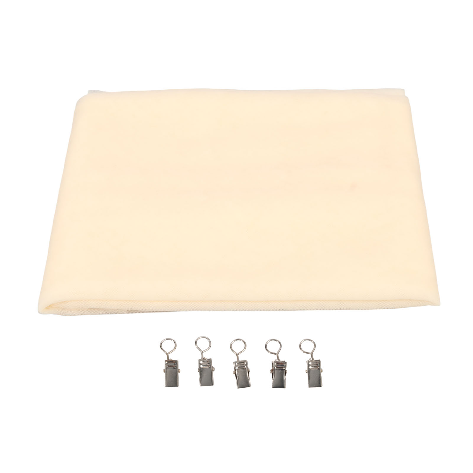 Zeremonieller Schleier (1,5 X 2,1 M), Eleganter, Romantischer Stoff Mit 5 Clips, Für Hochzeitsdekoration, Bogen, Decke, Party, Beige