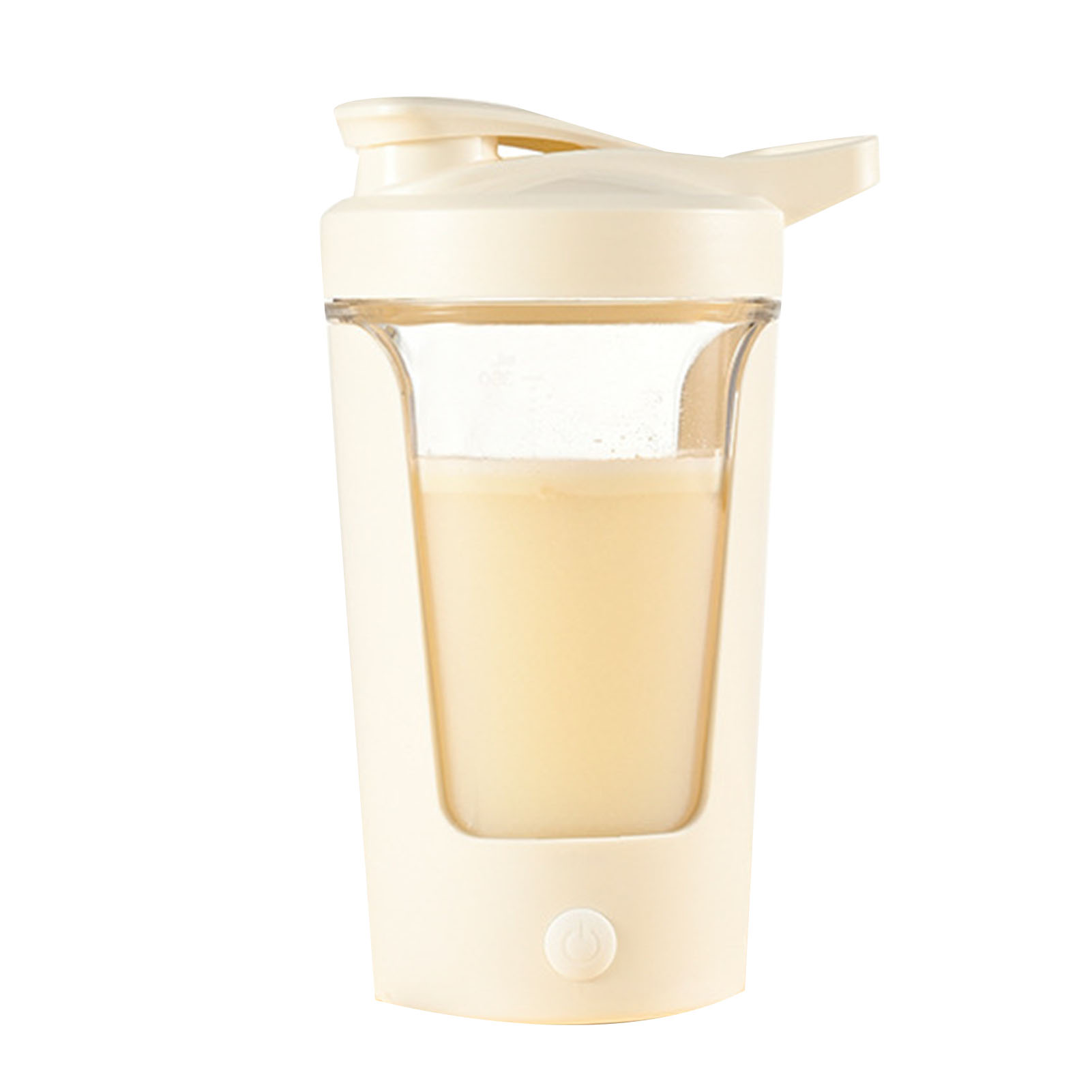 Automatischer 450-ml-mixbecher, Stabiler Und Lebensmittelechter Kunststoffbecher Mit Selbstumrührfunktion Für Zuhause, Café Und Büro – Beige