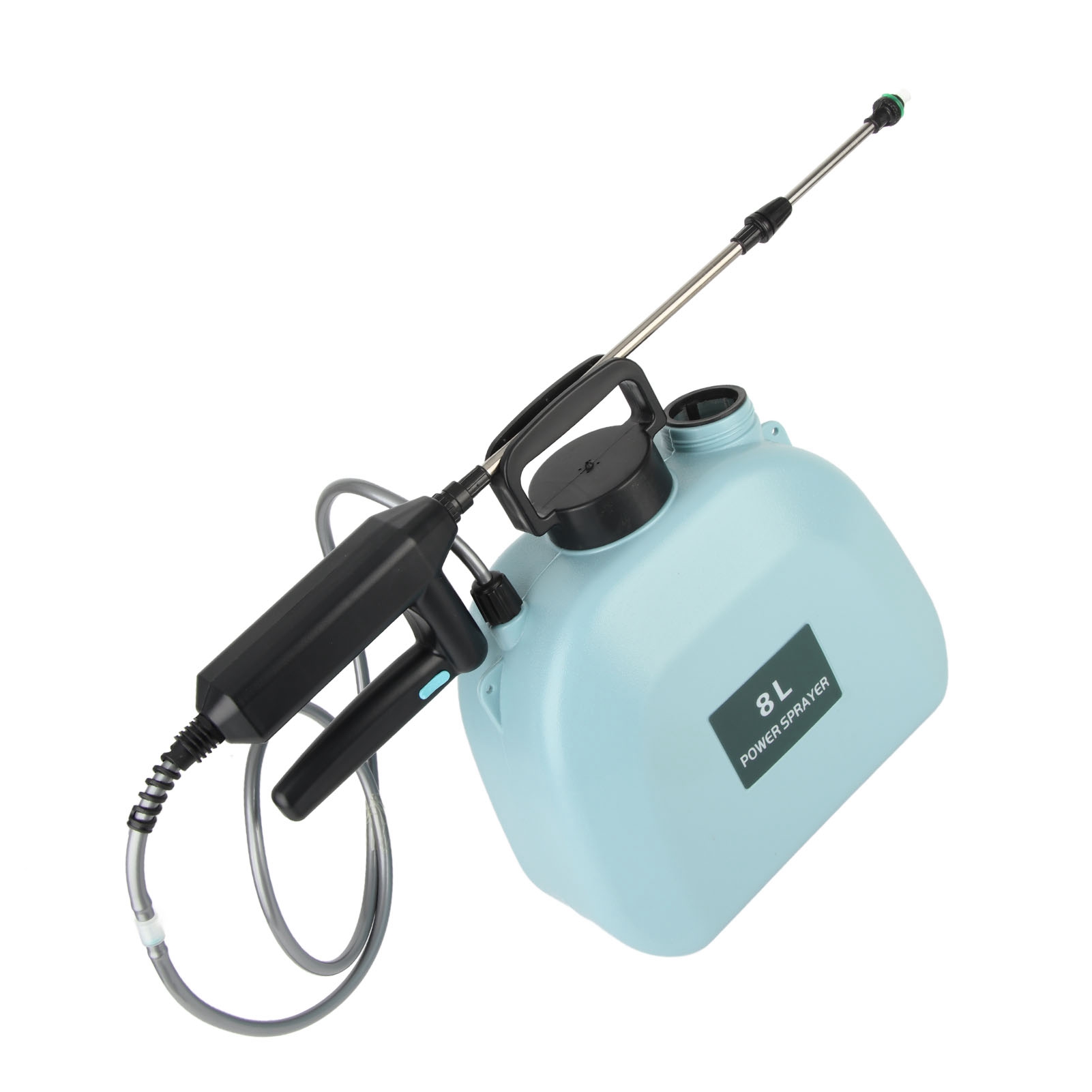 Elektrisches Sprühgerät (8 Liter), Rutschfester Griff, 2000-mah-akku, Mit Schultergurt Für Den Heimgebrauch, Blau