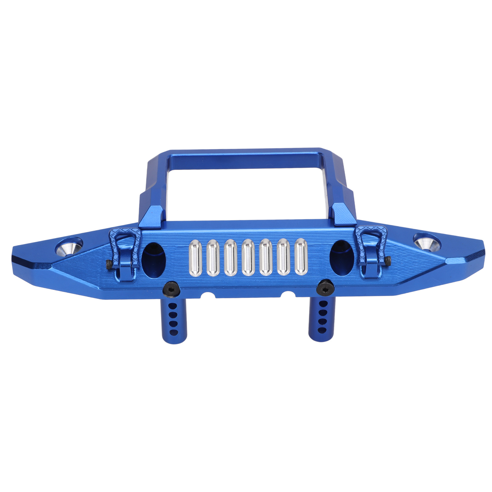 Frontstoßstange Aus Aluminiumlegierung Für Rc-modelle, Upgrade-zubehör Mit Led-lichtöffnung, Kompatibel Mit Axial 1/6 Scx6, Blau