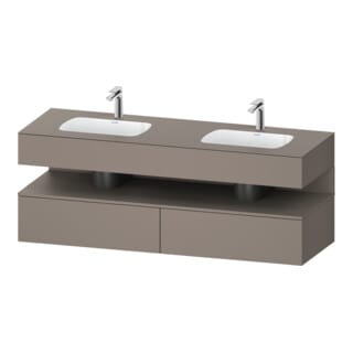 Duravit Einbauwaschtisch-Möbel-Set Qatego 160x55x60cm, Kon-WTU, Nischenb, bas. ma