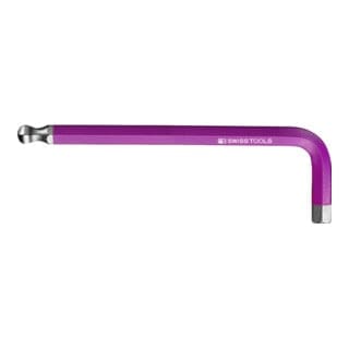 PB Swiss Tools Sechskant-Winkelschraubendreher, mit Kugelkopf, pulverbeschichtet, 8 mm