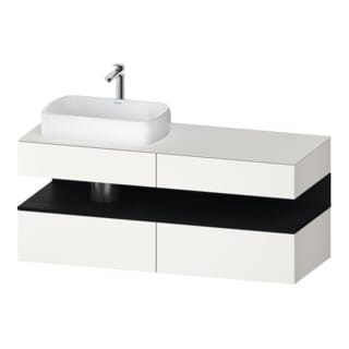 Duravit Waschtischunterschrank Qatego 140x55x60cm, E sw/we m, Pl, Beck. li