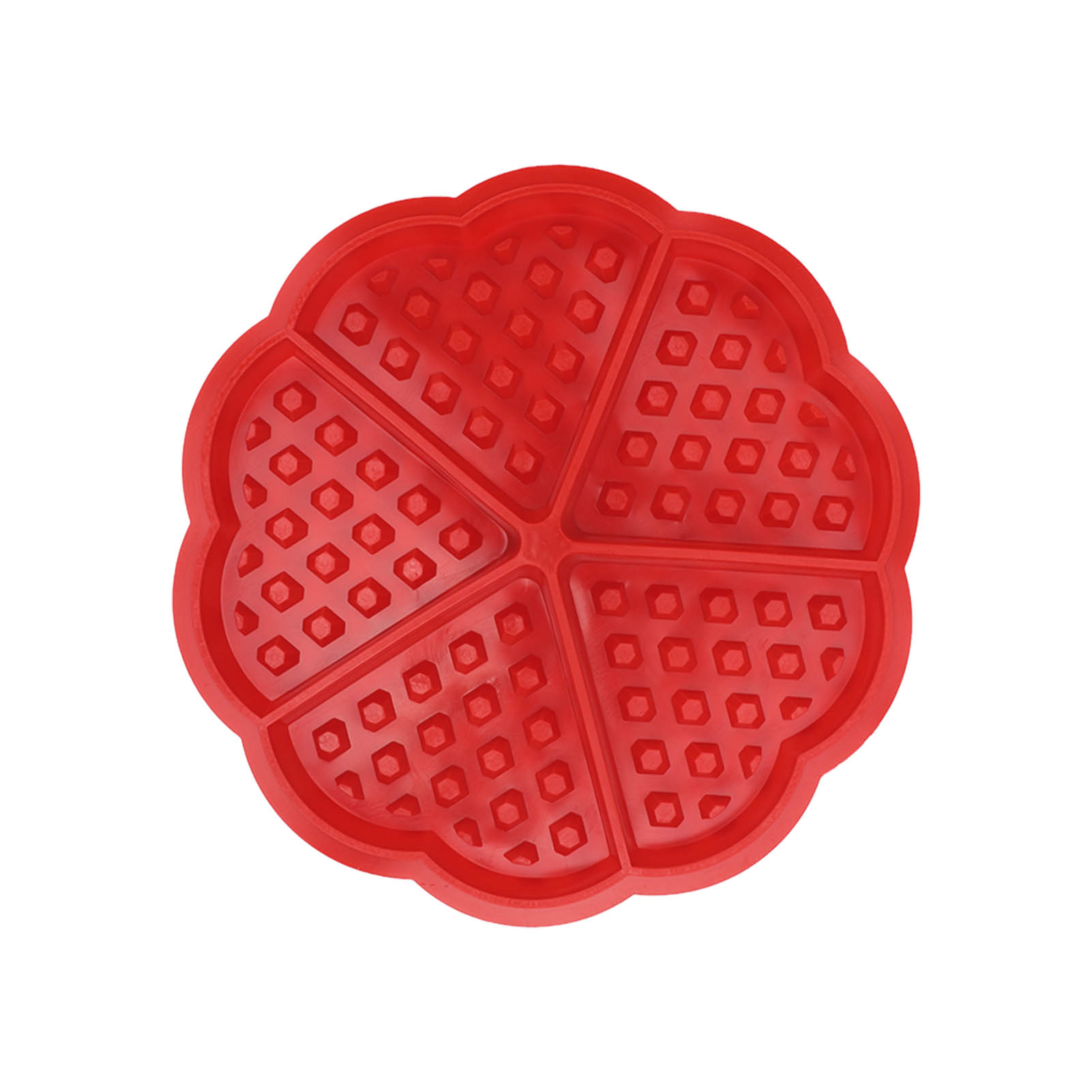 Herzförmige Silikonform Mit 5 Mulden Für Puddings, Kuchen Und Pralinen – Leicht Zu Lösen, Perfekte Elastizität, Ideal Zum Backen.