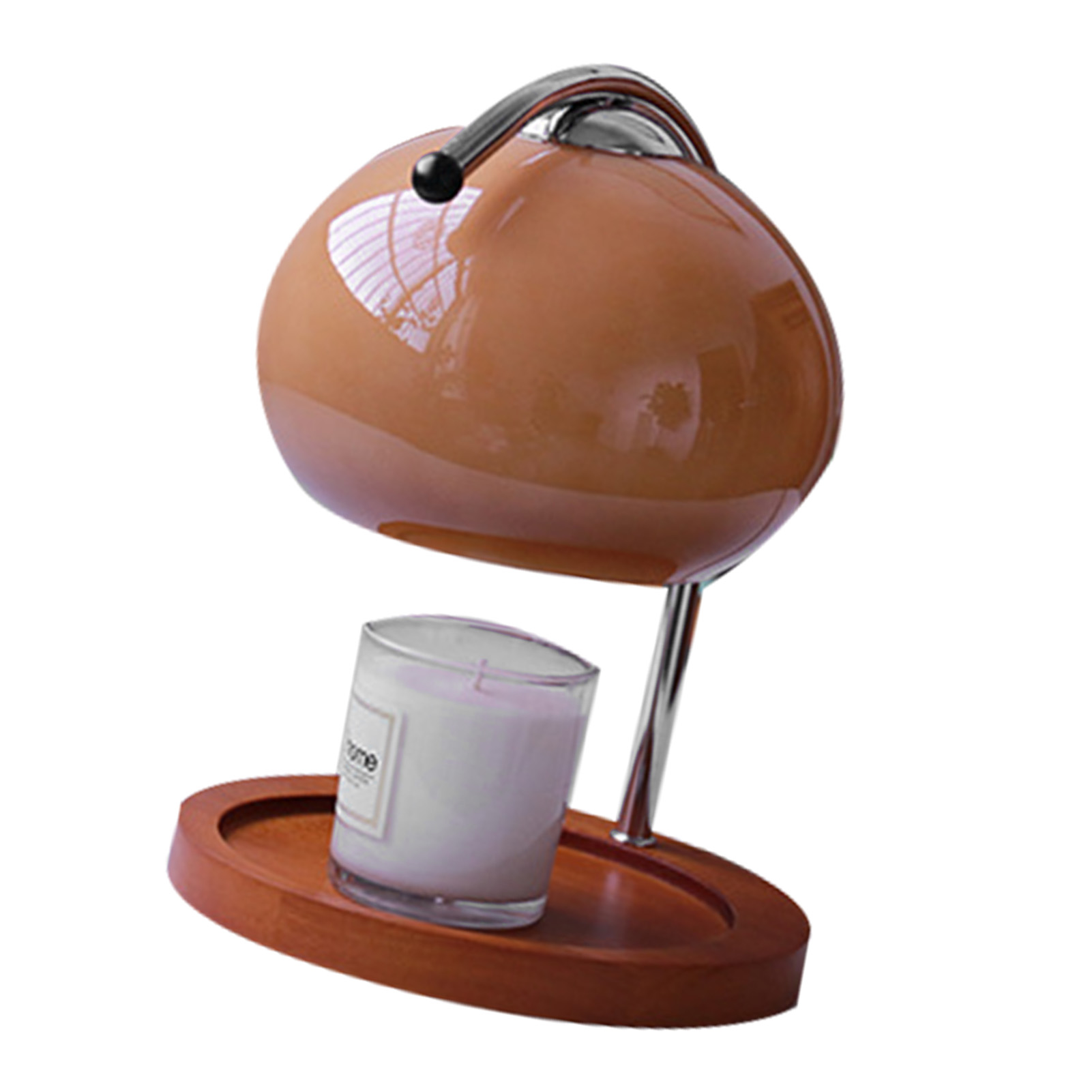 Duftlampe Aus Holz Im Retro-stil Mit Wachsschmelzfunktion, Glasablage, Kerzenwärmer, Stimmungsvolle Nachttischlampe Fürs Schlafzimmer, 220 V Eu